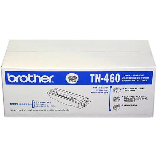 Genuine Brother TN460 High Yield Black Toner Cartridge (6,000 pages)