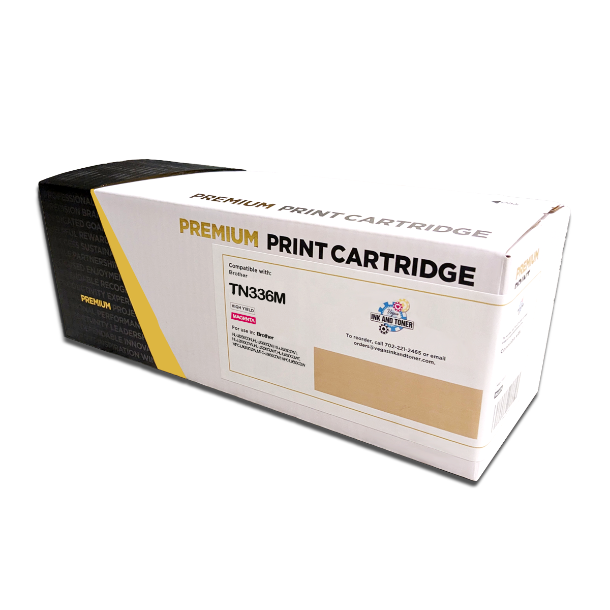 Compatible Brother TN336M High Yield Magenta Toner Cartridge (3,500 pages)