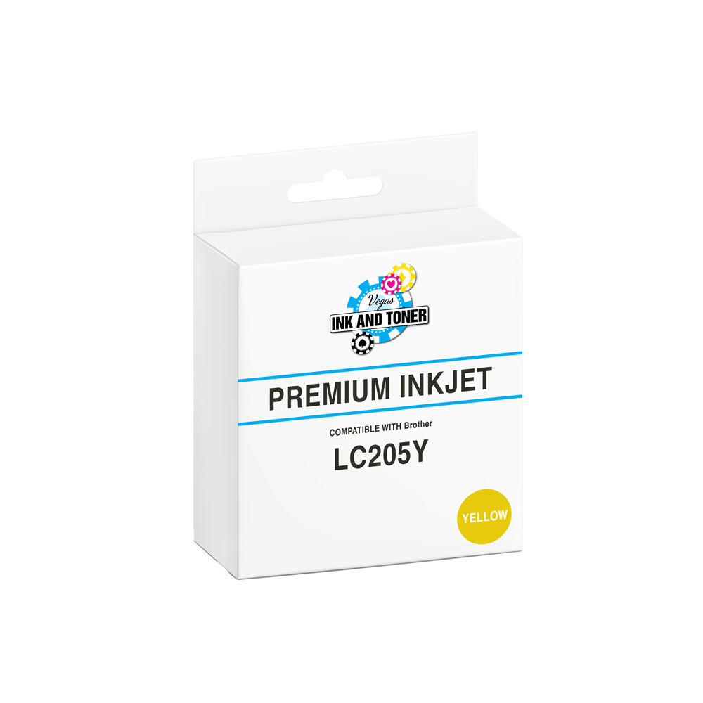 Compatible Brother LC205Y Yellow Ink Cartridge (1,200 pages)