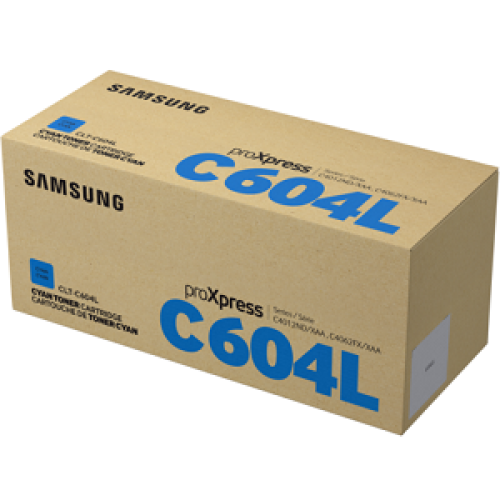 Genuine Samsung CLT-C604L Cyan Toner Cartridge (10,000 pages)