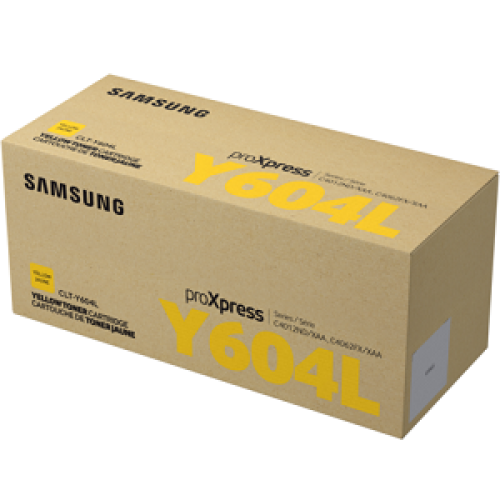 Genuine Samsung CLT-Y604L Yellow Toner Cartridge (10,000 pages)