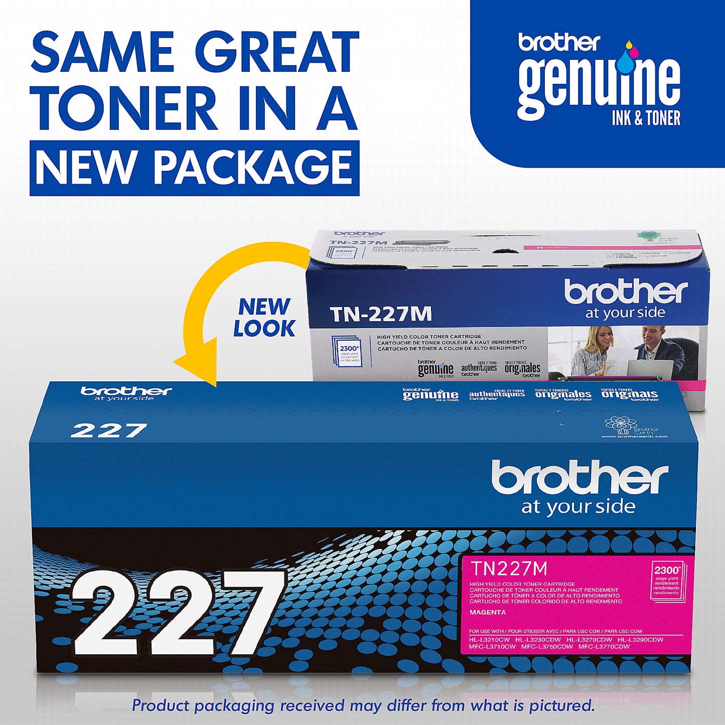 Genuine Brother TN227M High Yield Magenta Toner Cartridge (2,300 pages) Image 3