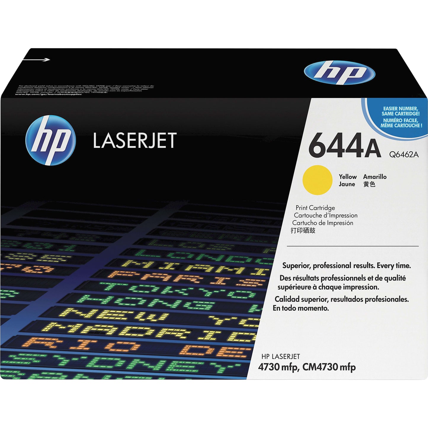 Genuine HP 644A Yellow Toner Cartridge, Q6462A (12,000 pages)