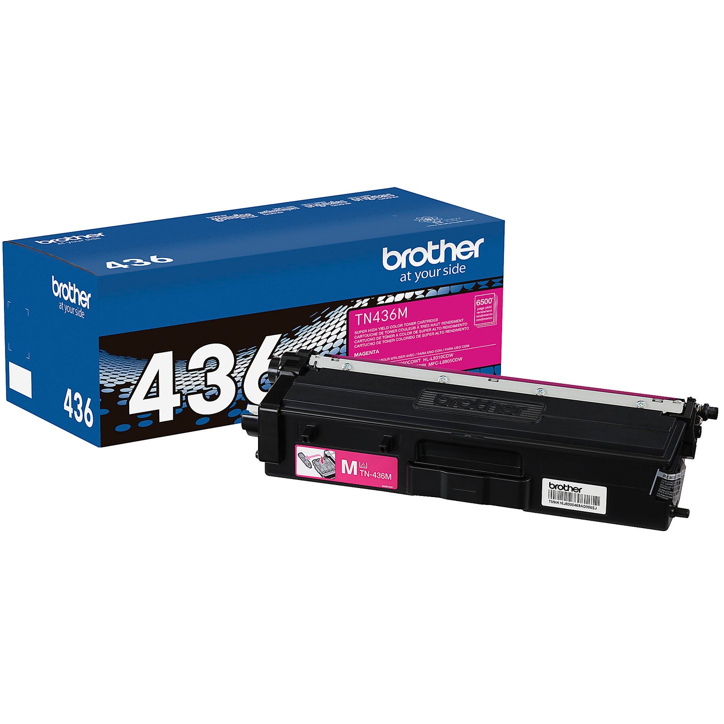 Genuine Brother TN436M Magenta Toner Cartridge (6,500 pages) Image 1