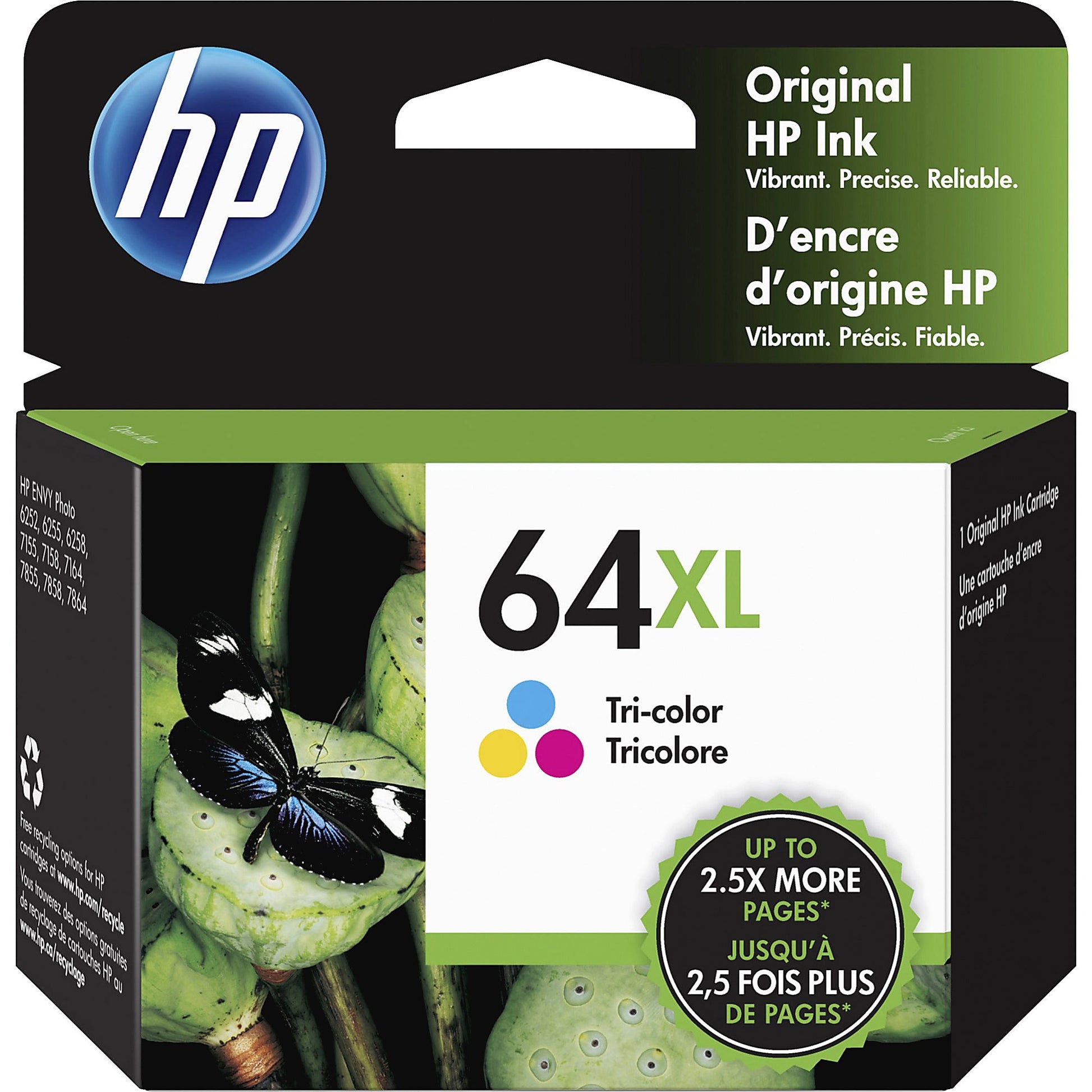 Genuine HP N9J91AN High Yield Tri-Color Ink Cartridge (415 pages) Image 1