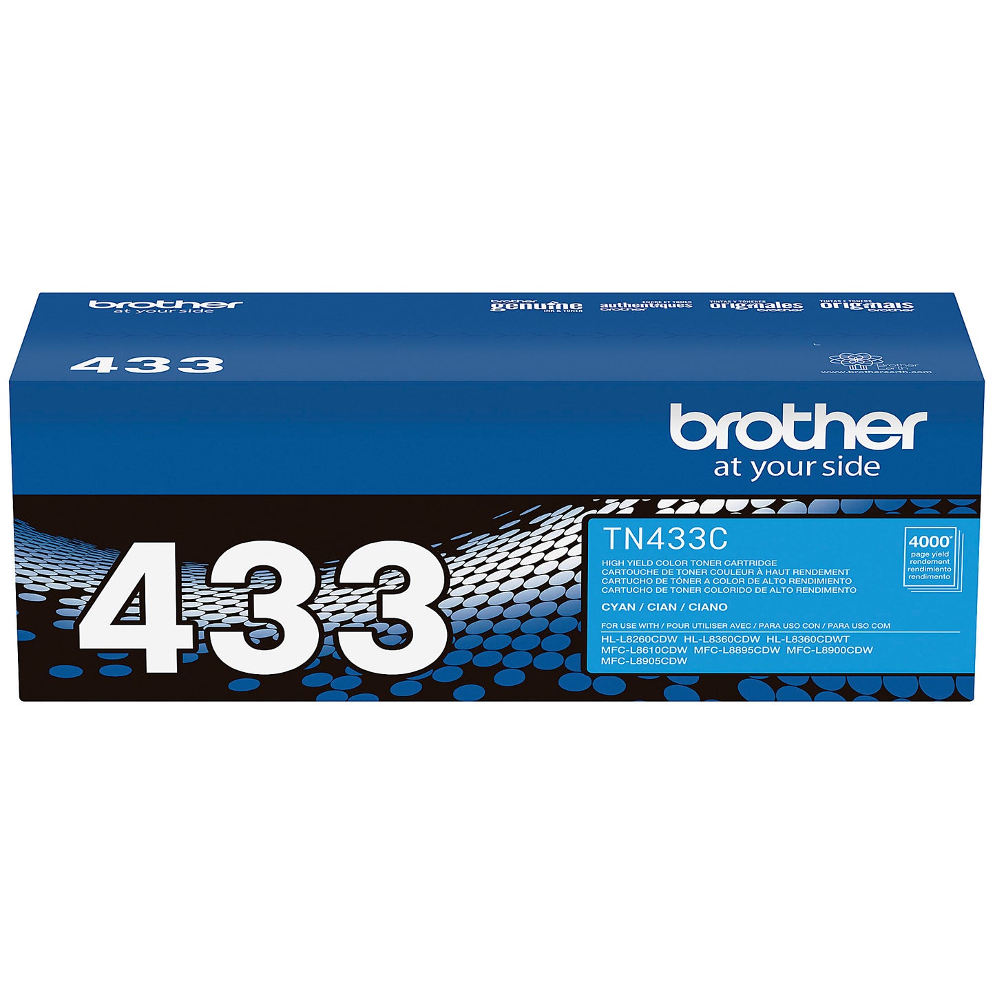 Genuine Brother TN433C Cyan Toner Cartridge (4,000 pages) Image 8