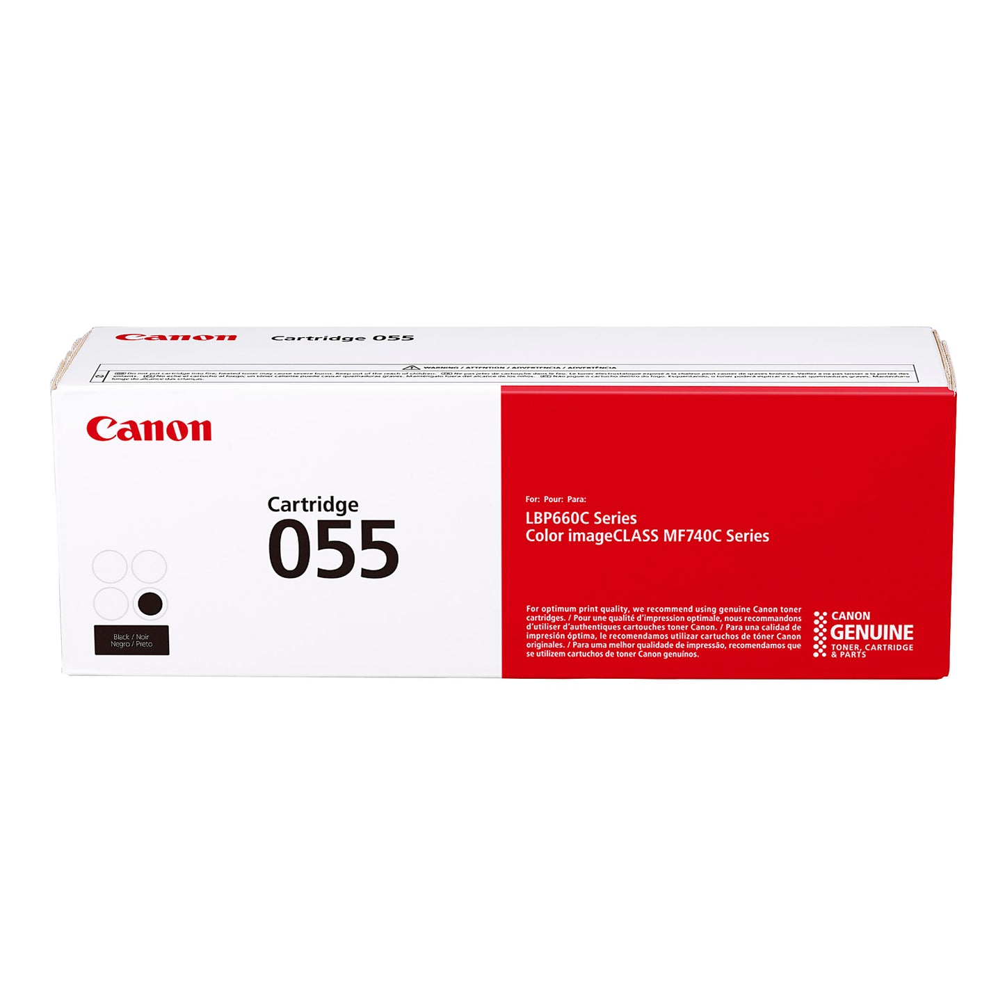 Genuine Canon 055 Black Black Toner Cartridge (2,300 pages) Image 1