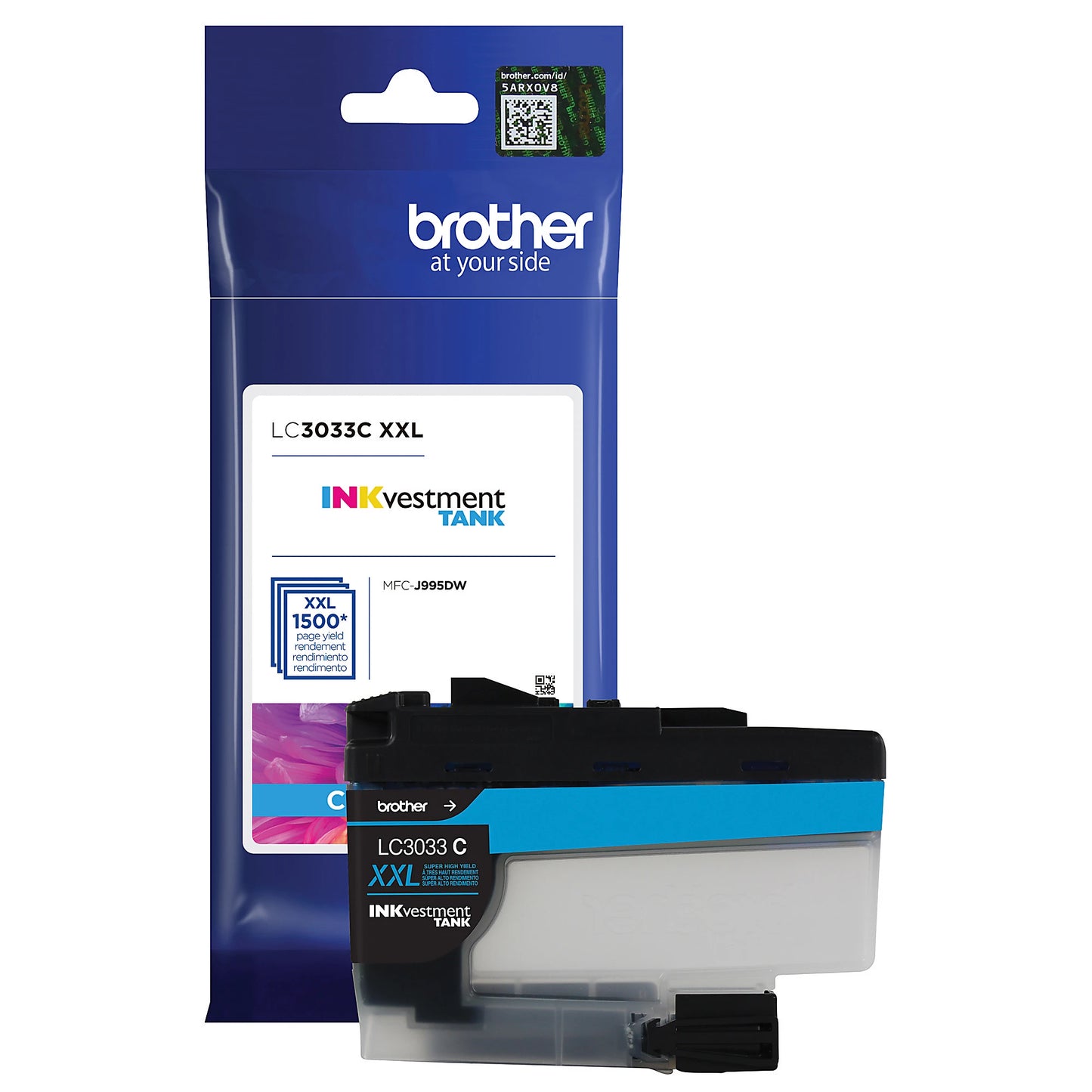 Genuine Brother LC3033C Cyan Ink Cartridge (1,500 pages) Image 2