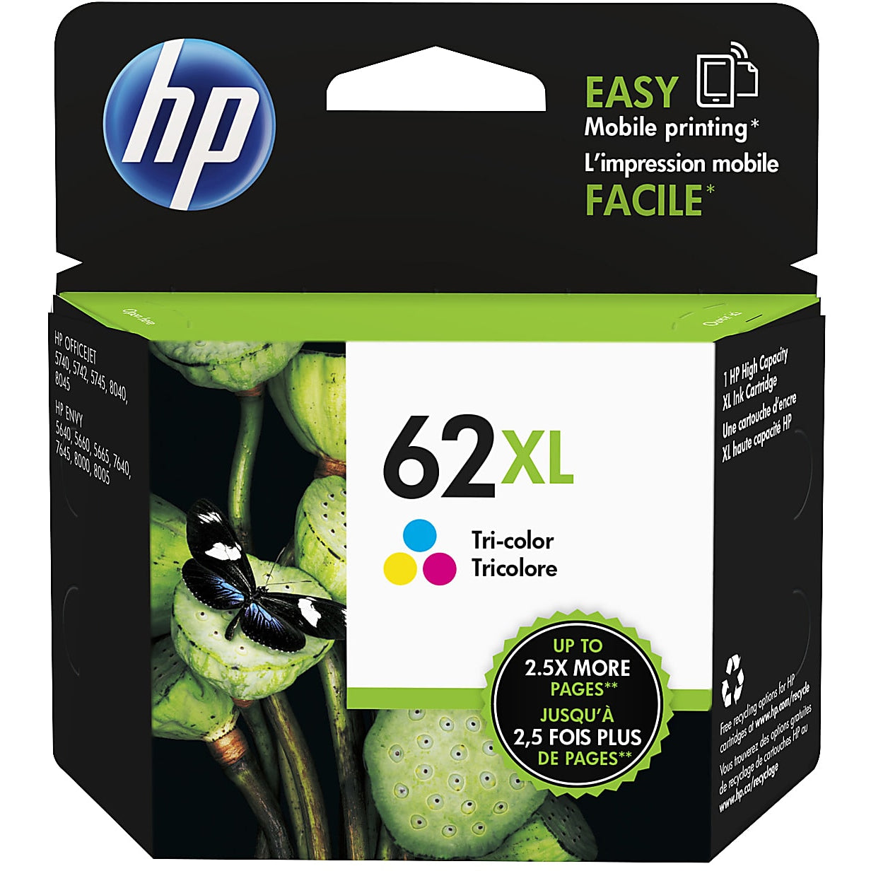 Genuine HP C2P07AN High Yield Tri-Color Ink Cartridge (415 pages) Image 1