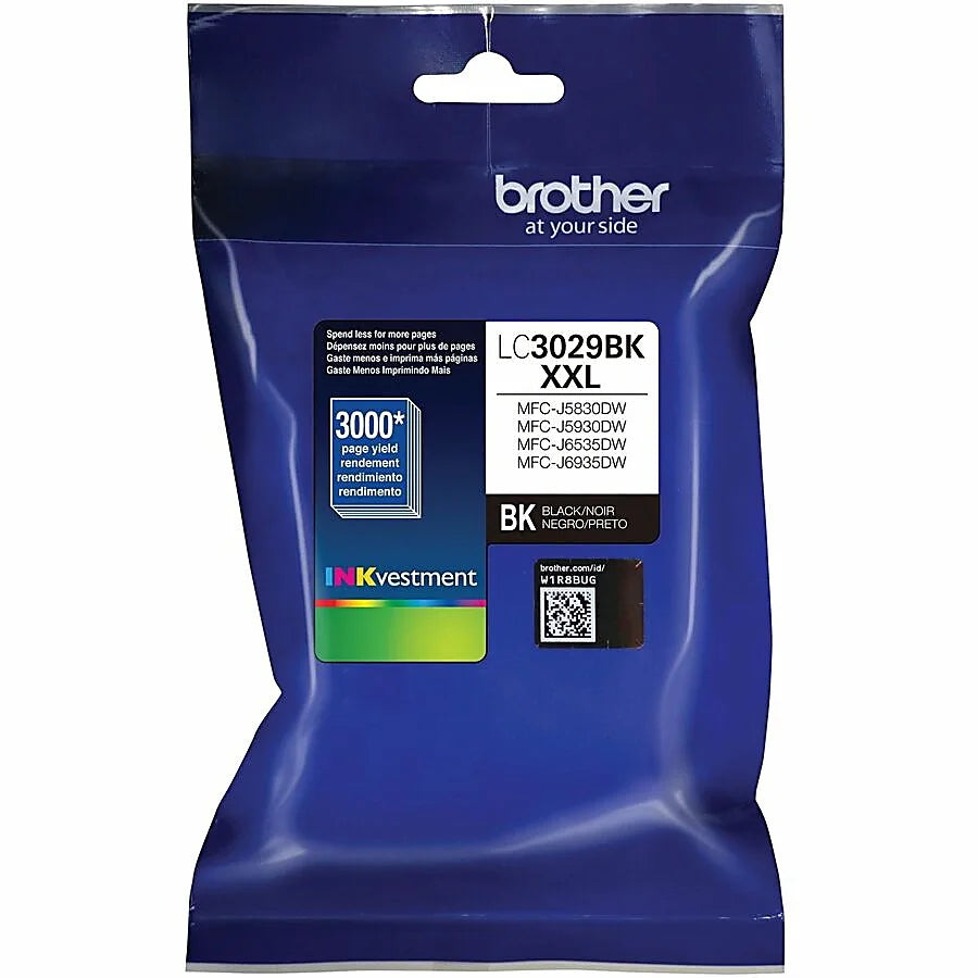 Genuine Brother LC3029BK Black Ink Cartridge (3,000 pages)