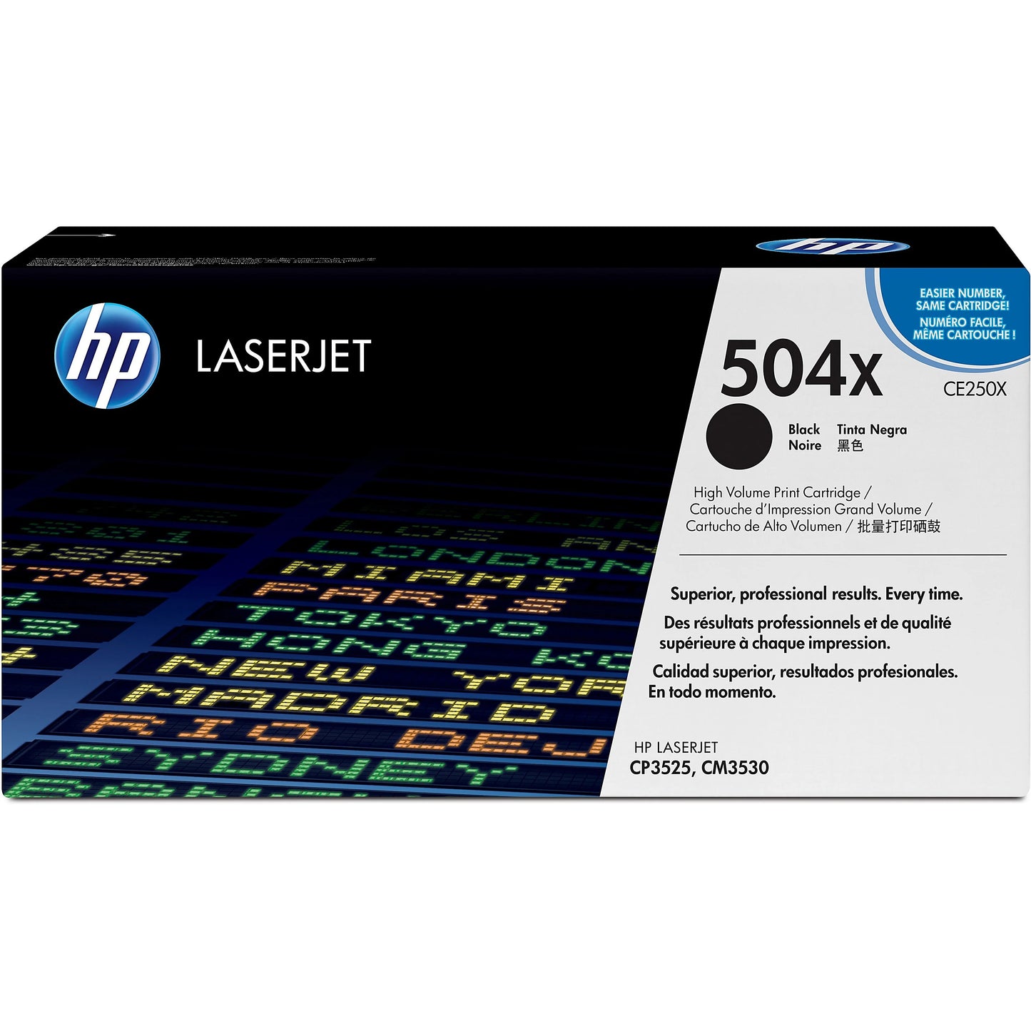 Genuine HP 504X High Yield Black Toner Cartridge, CE250A (10,500 pages) Image 1