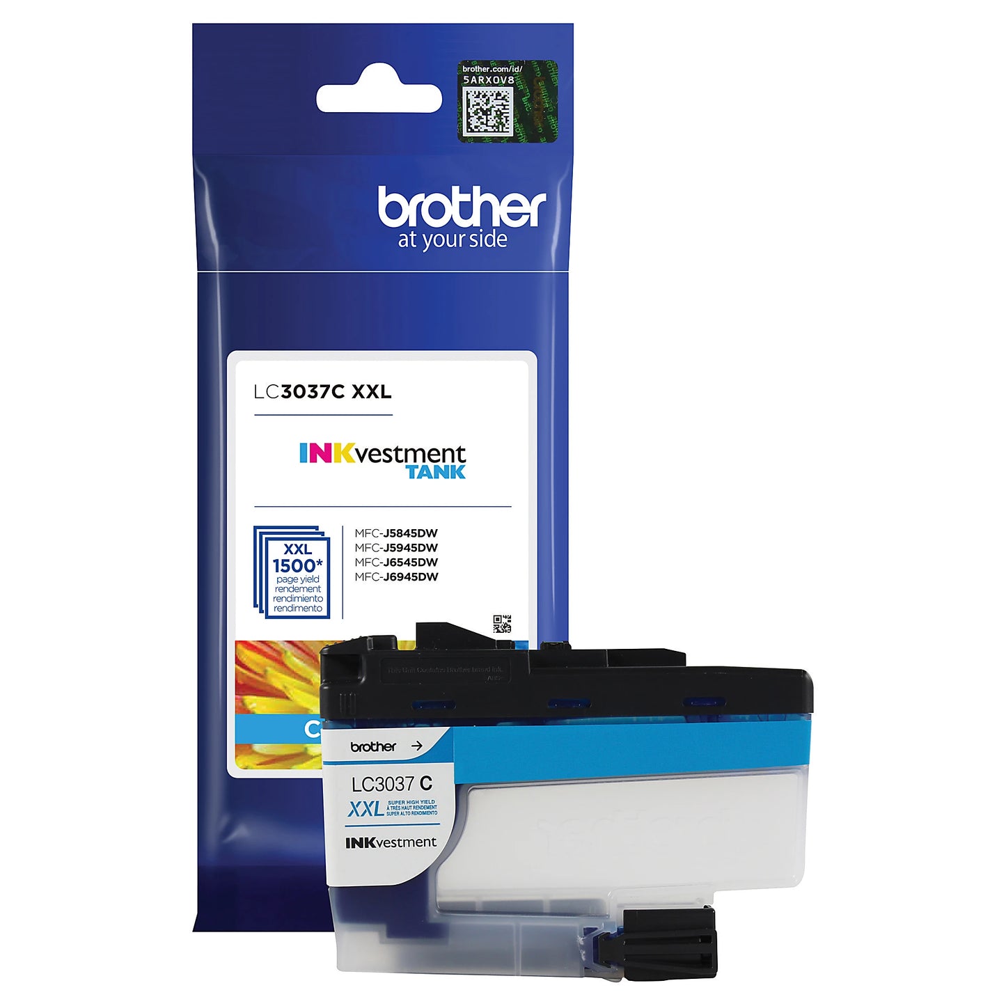 Genuine Brother LC3037C Cyan Ink Cartridge (1,500 pages) Image 2