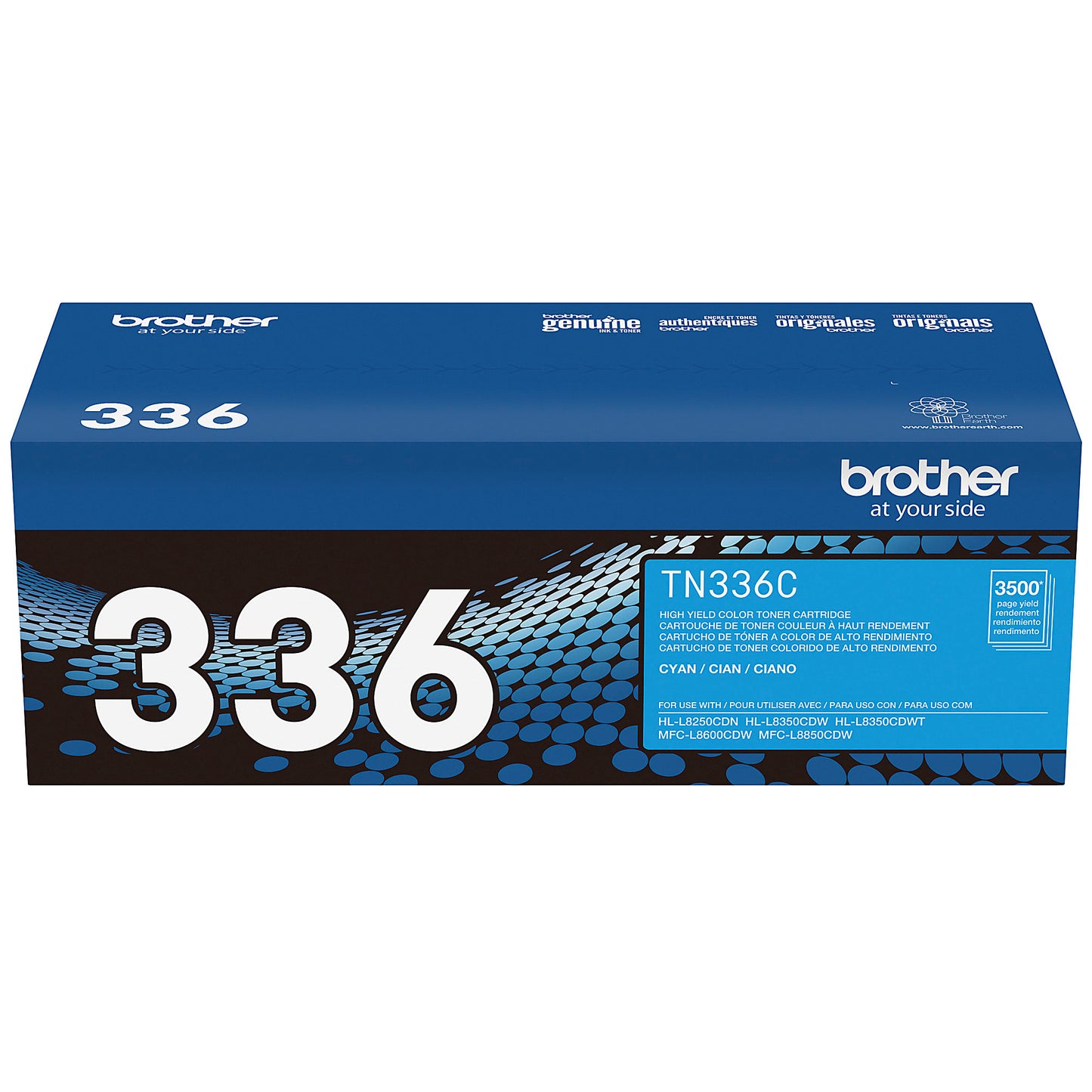 Genuine Brother TN336C High Yield Cyan Toner Cartridge (3,500 pages) Image 8