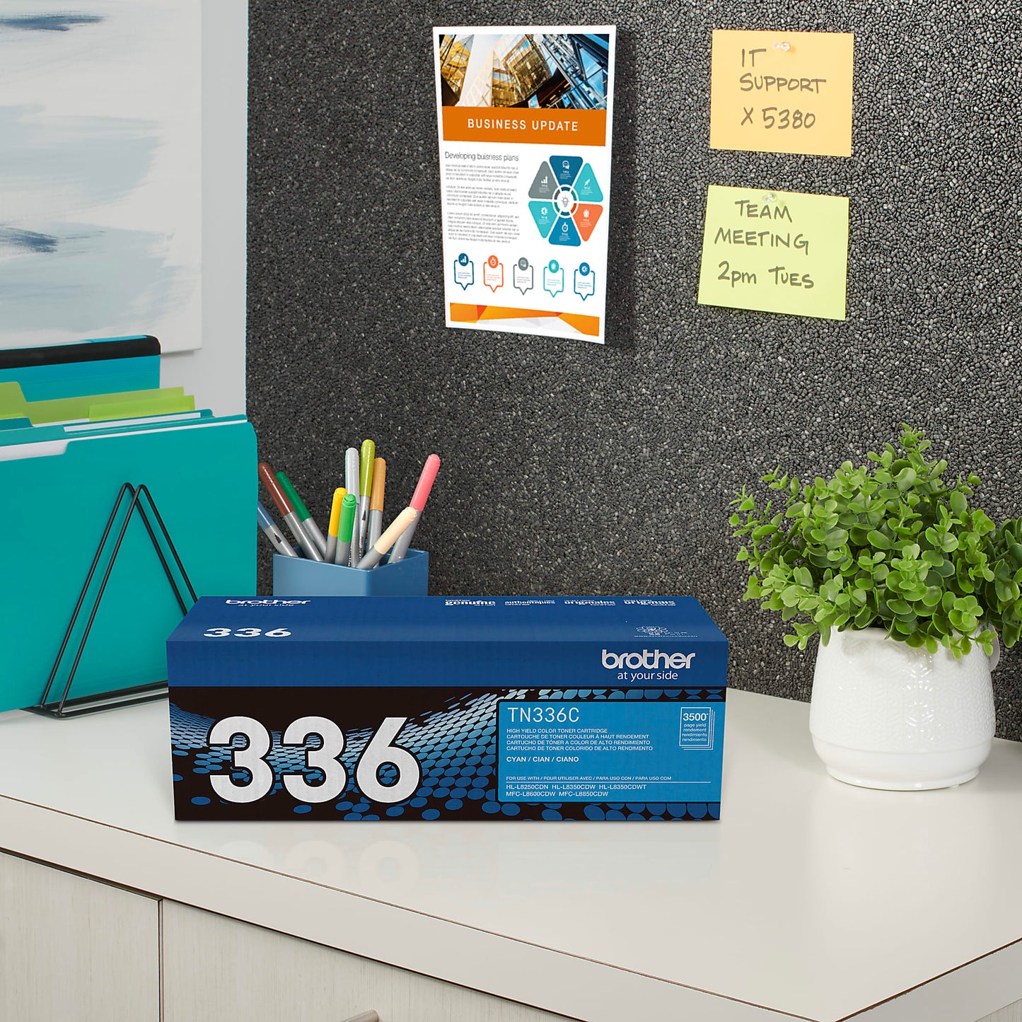 Genuine Brother TN336C High Yield Cyan Toner Cartridge (3,500 pages) Image 4