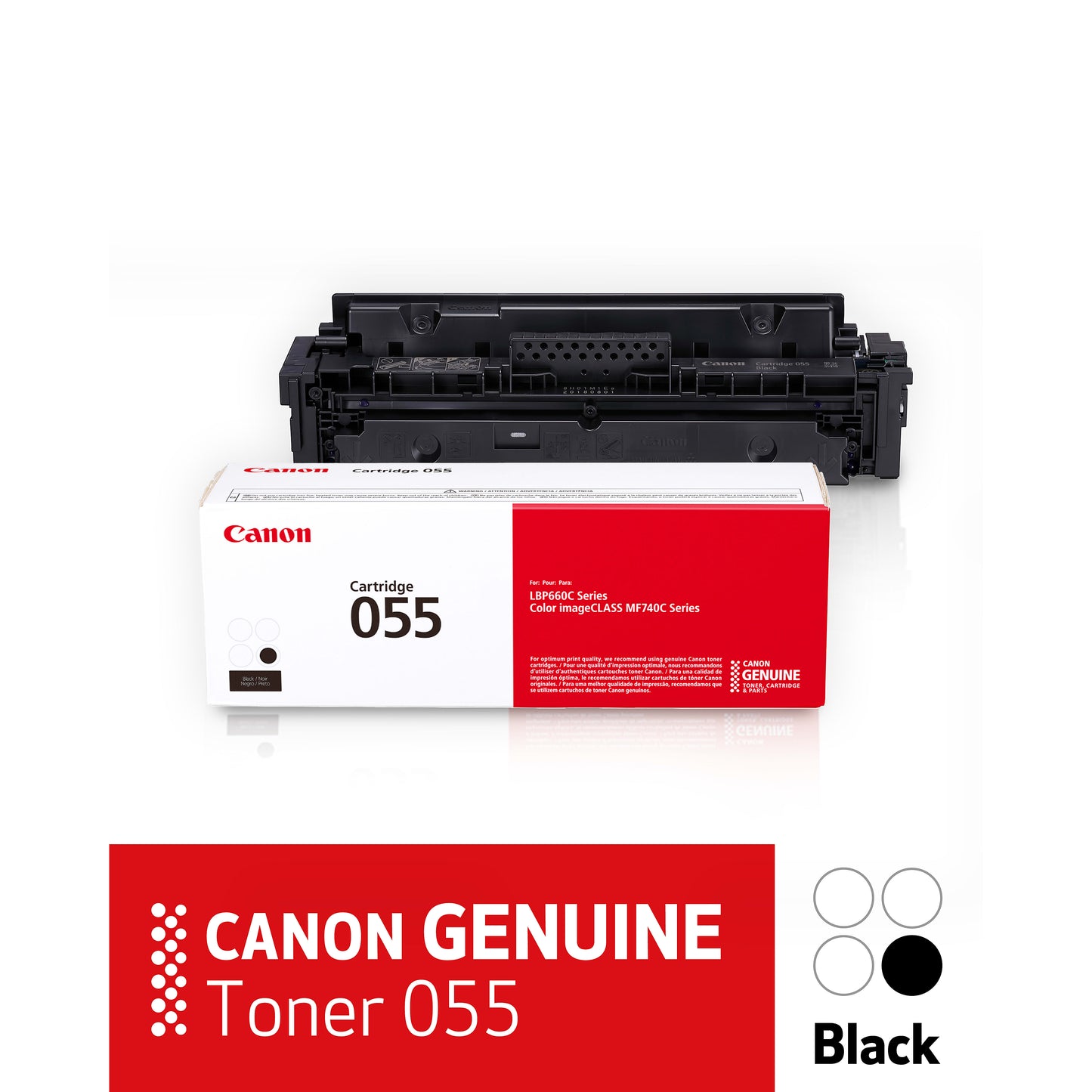 Genuine Canon 055 Black Black Toner Cartridge (2,300 pages) Image 3