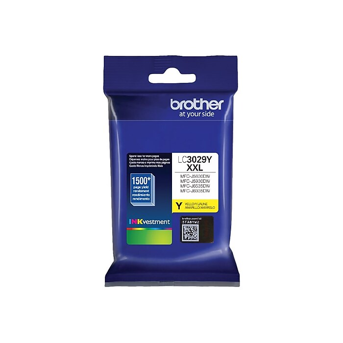 Genuine Brother LC3029Y Yellow Ink Cartridge (1,500 pages)