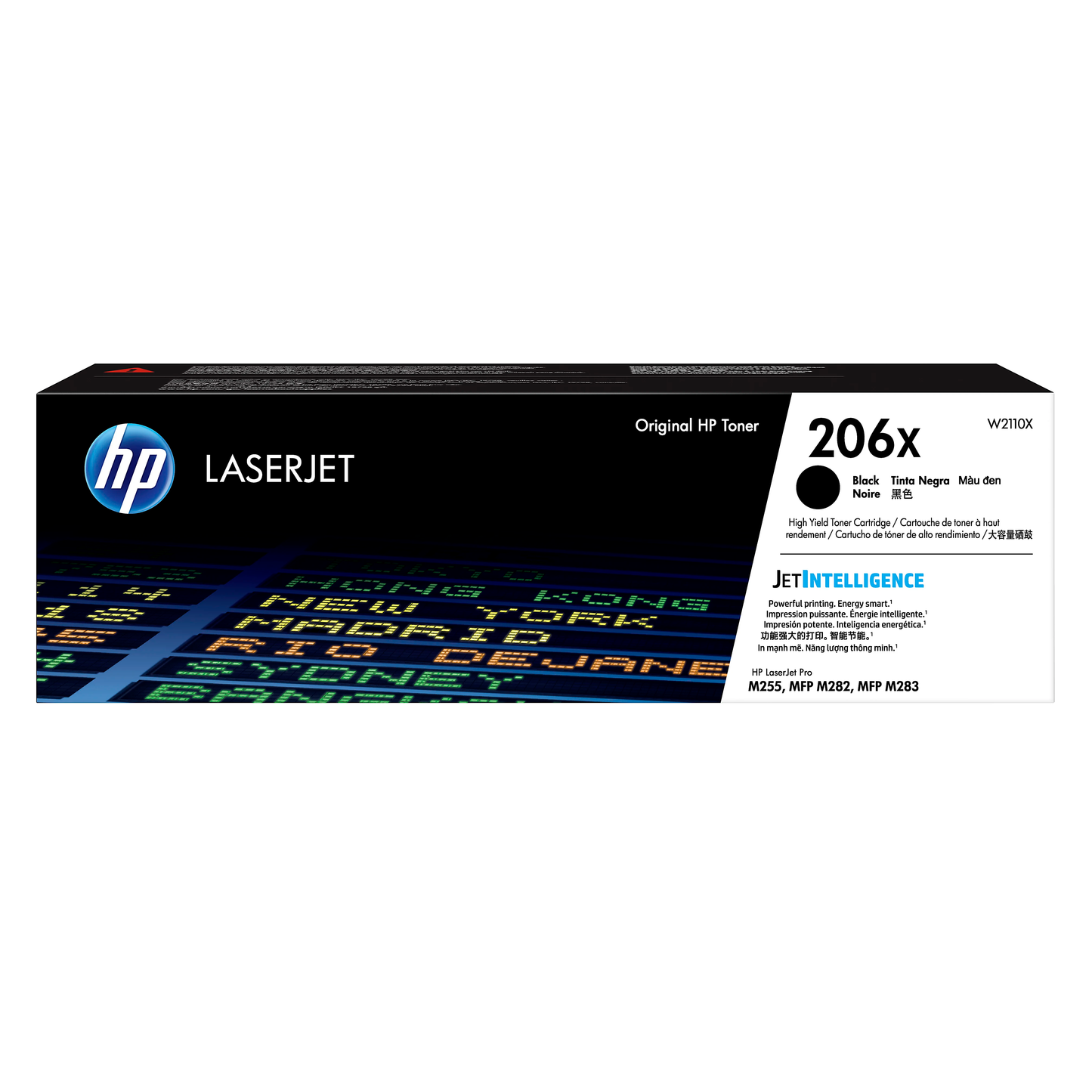 Genuine HP 206X High Yield Black Toner Cartridge, W2110X (3,150 pages) Image 1