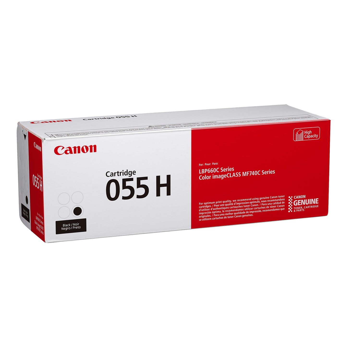 Genuine Canon 055H Black High Yield Black Toner Cartridge (7,600 pages) Image 2