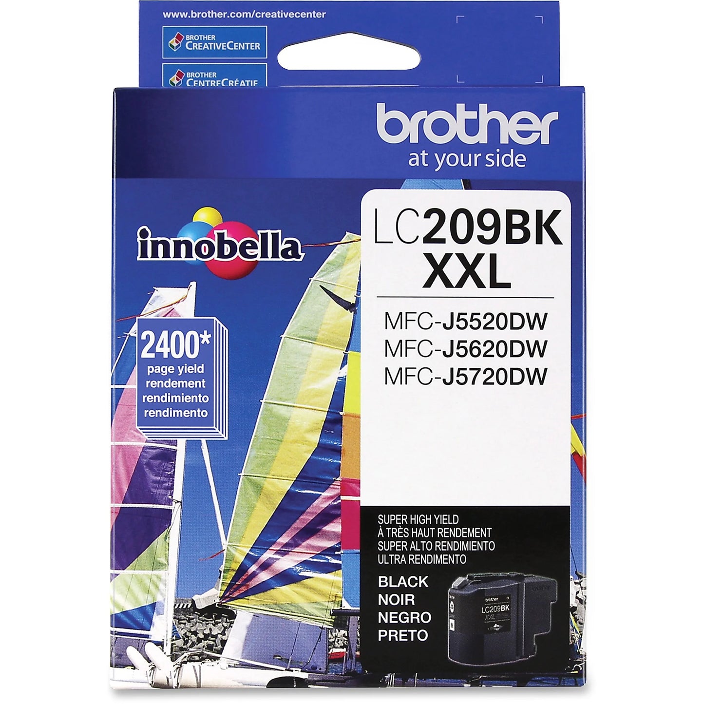 Genuine Brother LC209BK Black Ink Cartridge (2,400 pages)