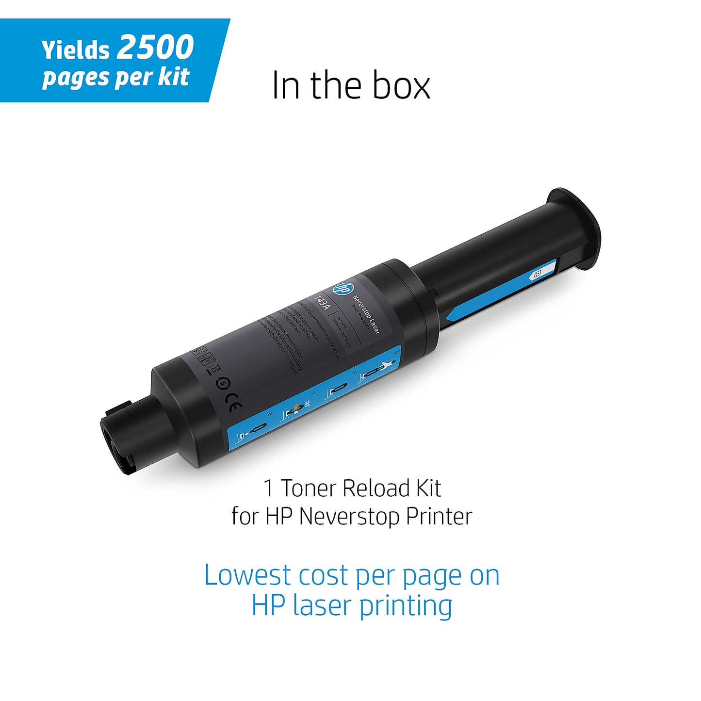 Genuine HP 143A Black Toner Cartridge, W1143A (2,500 pages) Image 2