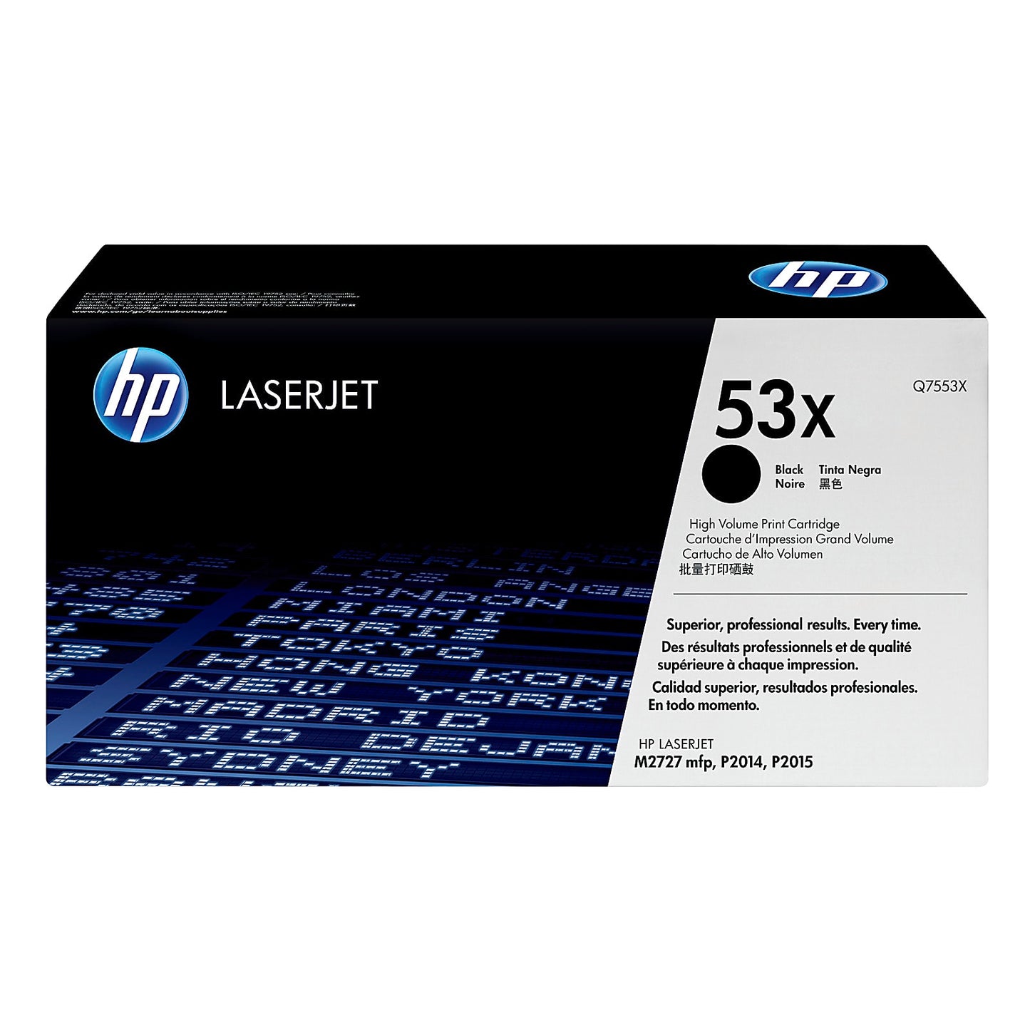 Genuine HP 53X High Yield Black Toner Cartridge, Q7553X (7,000 pages) Image 1