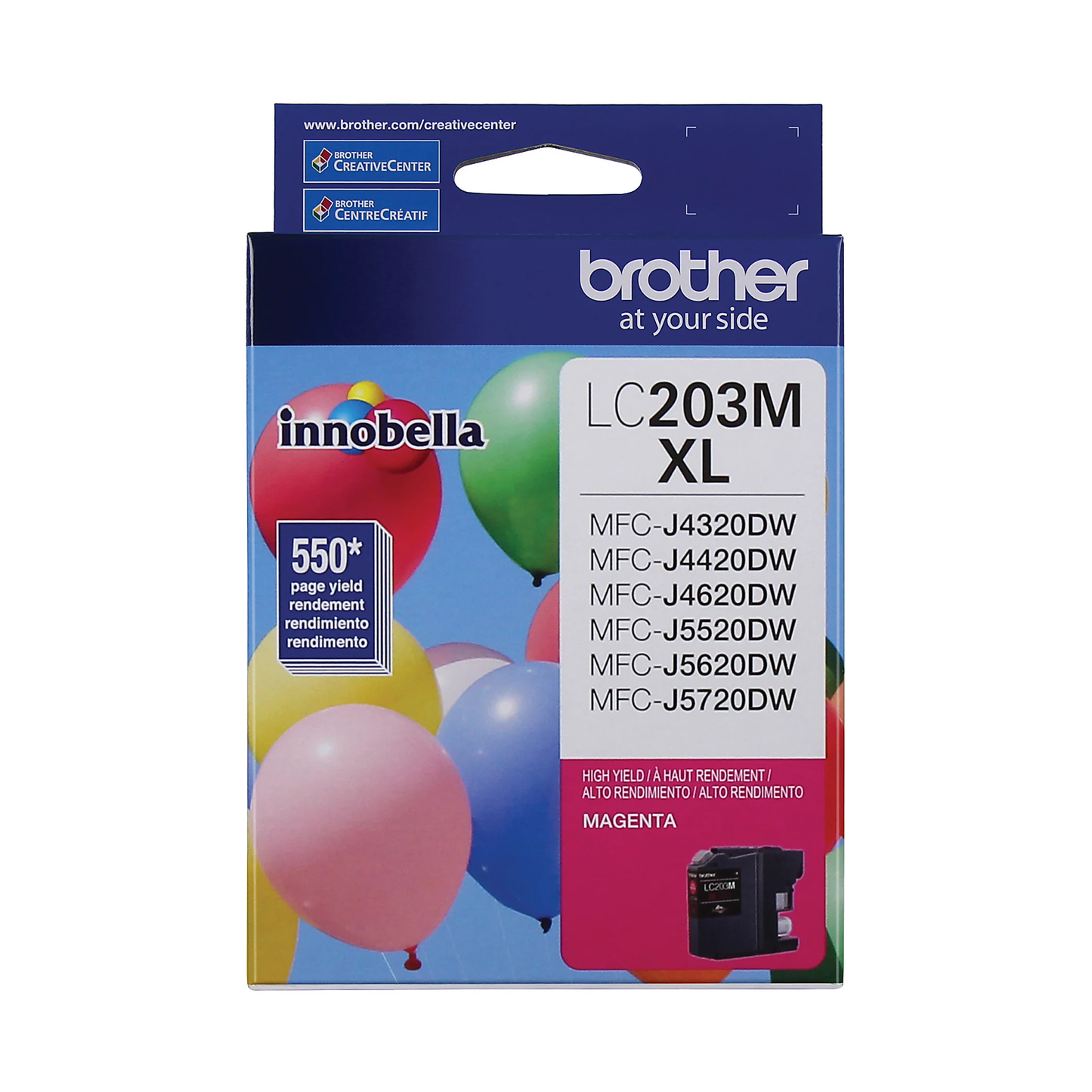 Genuine Brother LC203M High Yield Magenta Ink Cartridge (550 pages)