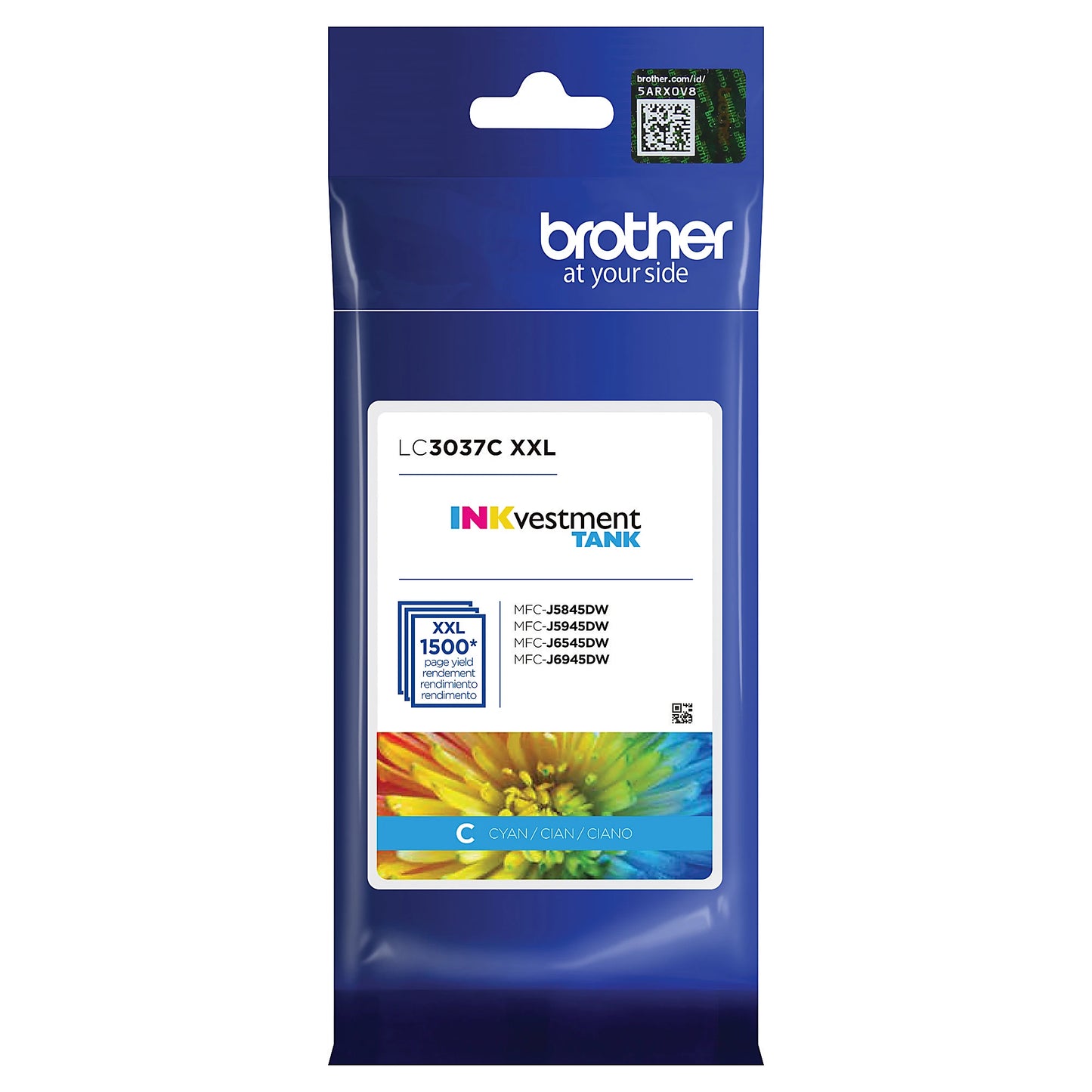 Genuine Brother LC3037C Cyan Ink Cartridge (1,500 pages)