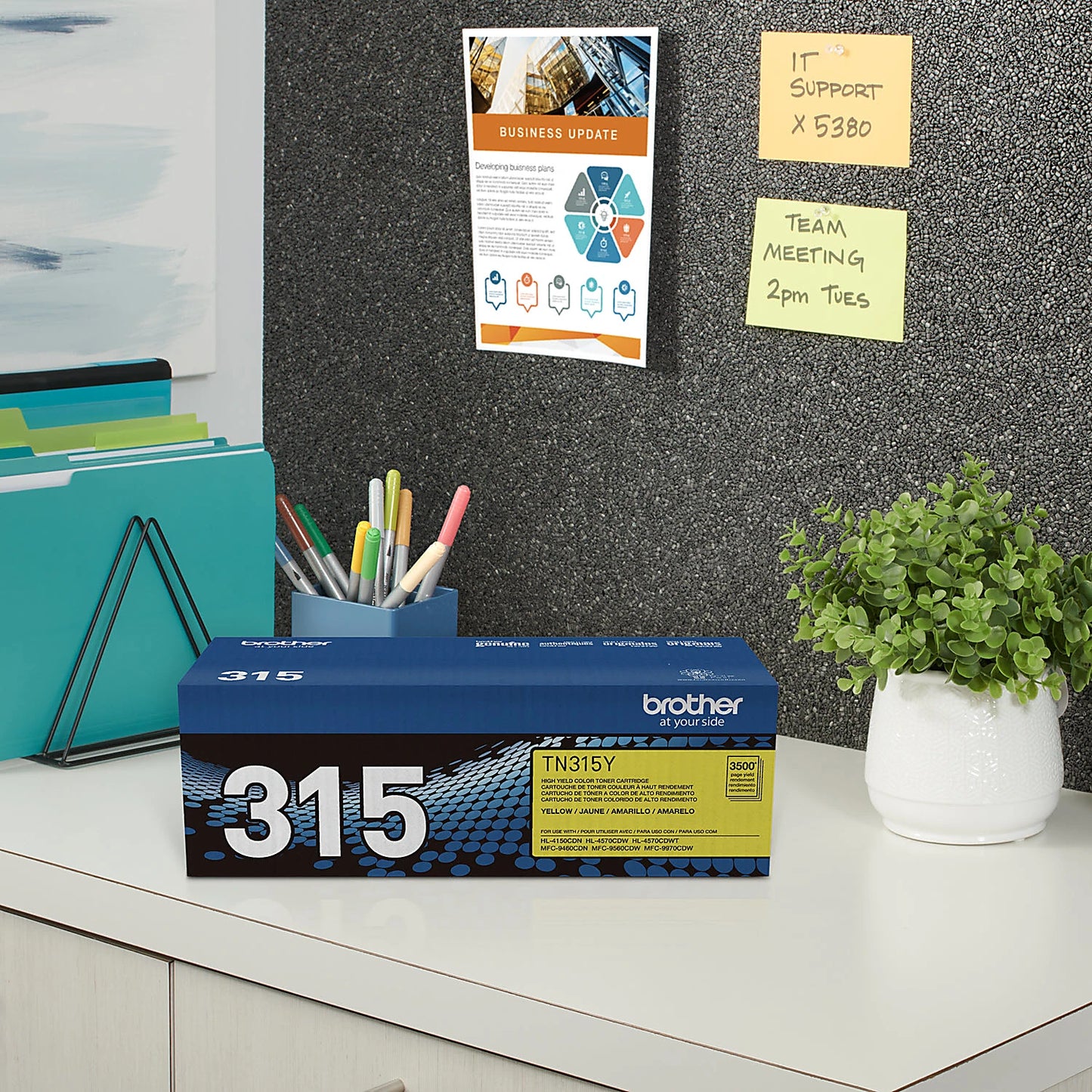 Genuine Brother TN315Y High Yield Yellow Toner Cartridge (3,500 pages) Image 4