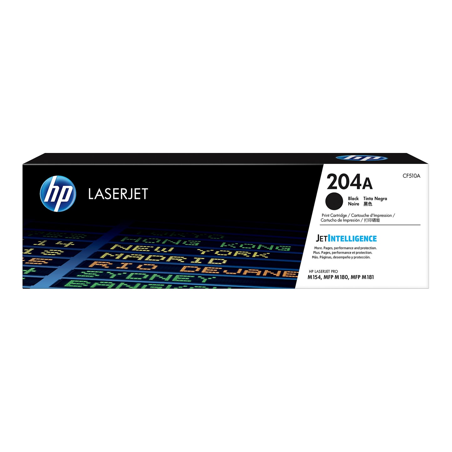 Genuine HP 204A Black Toner Cartridge, CF510A (1,100 pages) Image 1