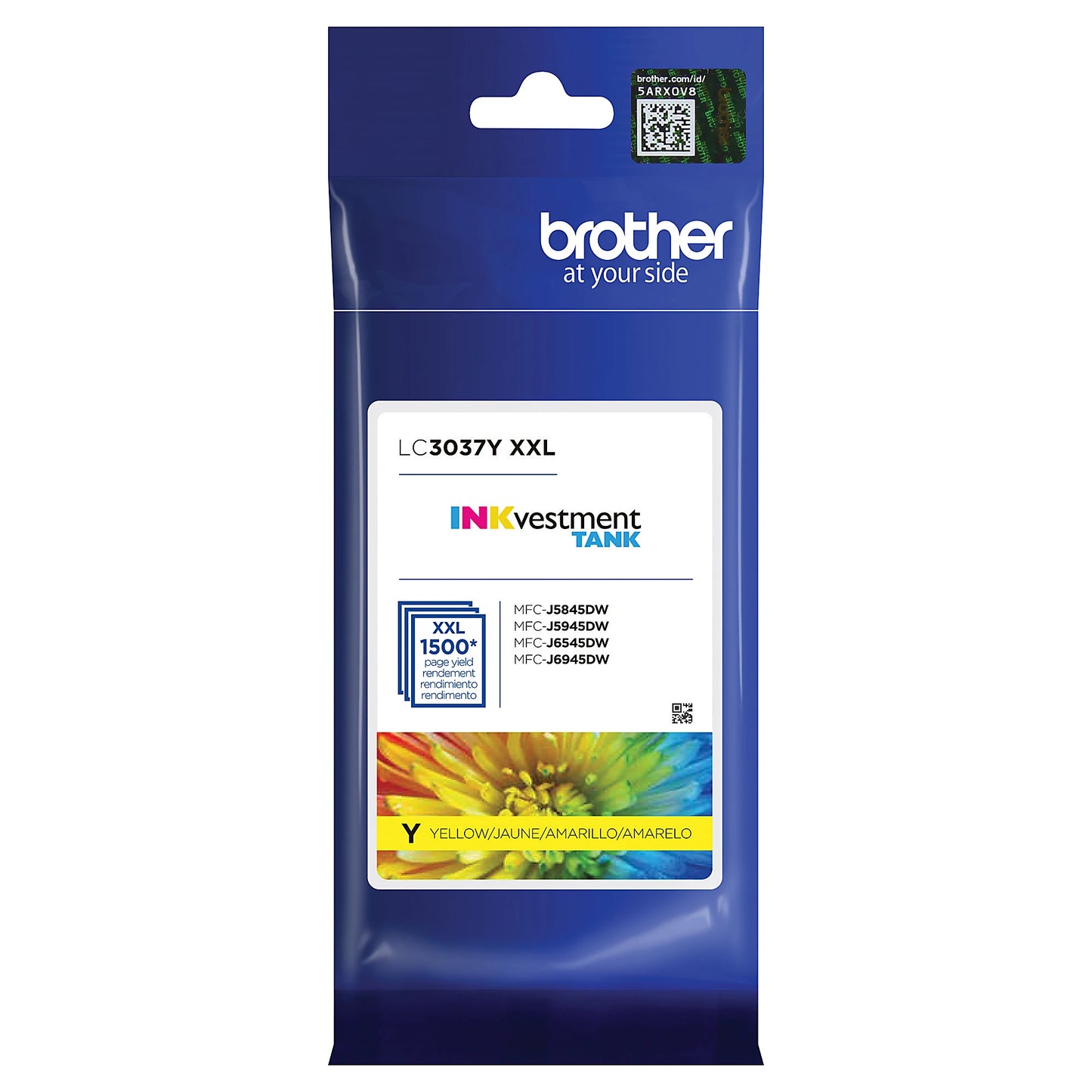Genuine Brother LC3037Y Yellow Ink Cartridge (1,500 pages)