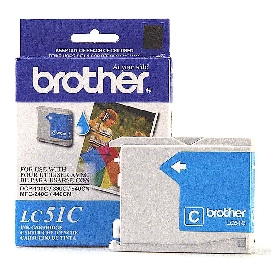 Genuine Brother LC51C Cyan Ink Cartridge (500 pages)