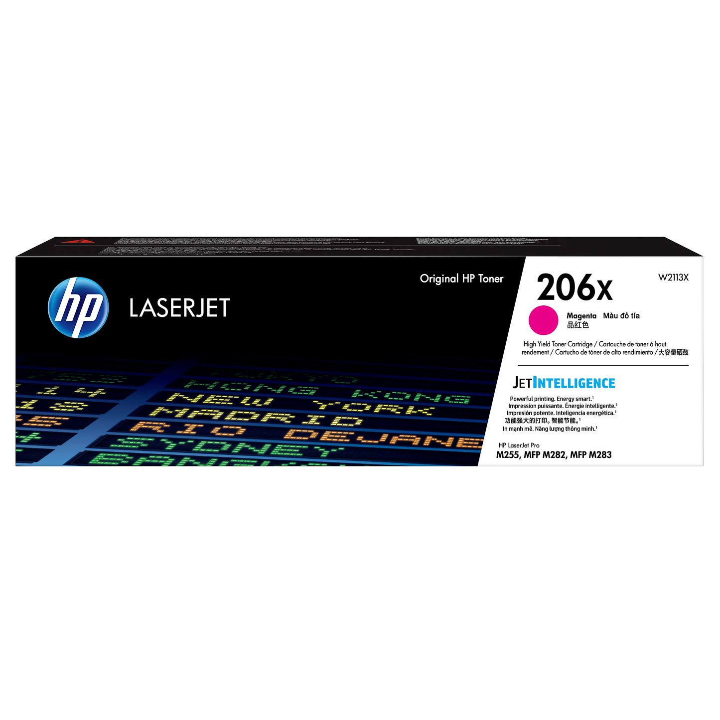 Genuine HP 206X High Yield Magenta Toner Cartridge, W2113X (2,450 pages) Image 1