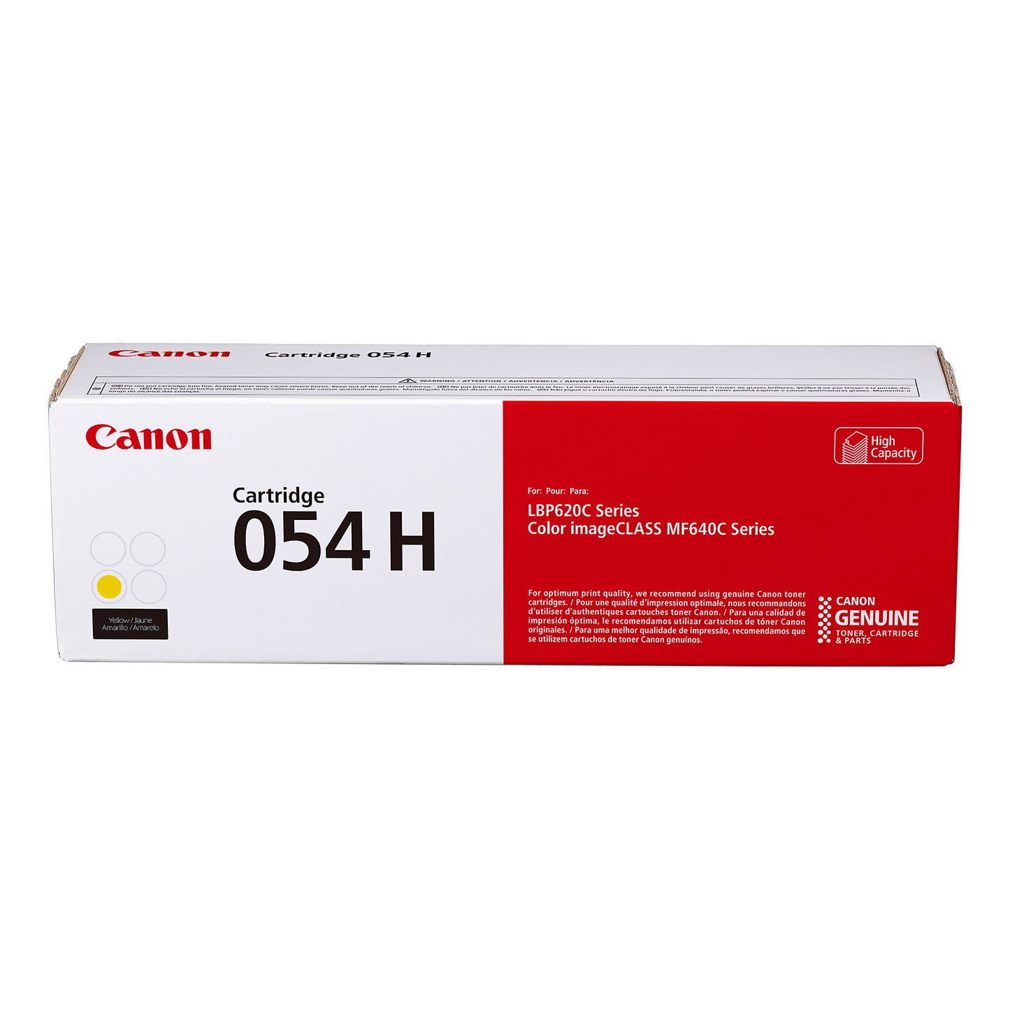 Genuine Canon 054H Yellow High Yield Yellow Toner Cartridge (2,300 pages) Image 1