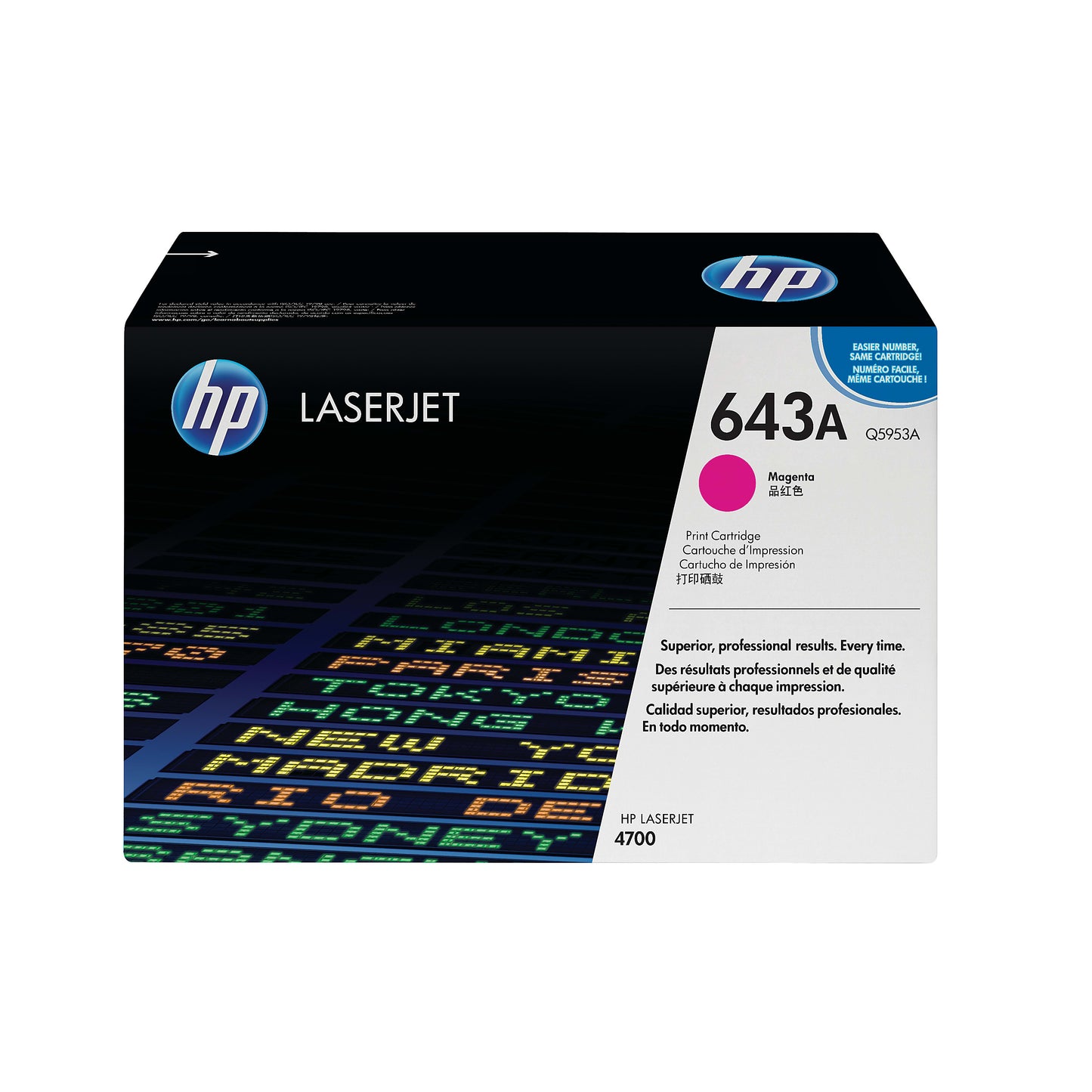 Genuine HP 643A Magenta Toner Cartridge, Q5953A (10,000 pages) Image 1