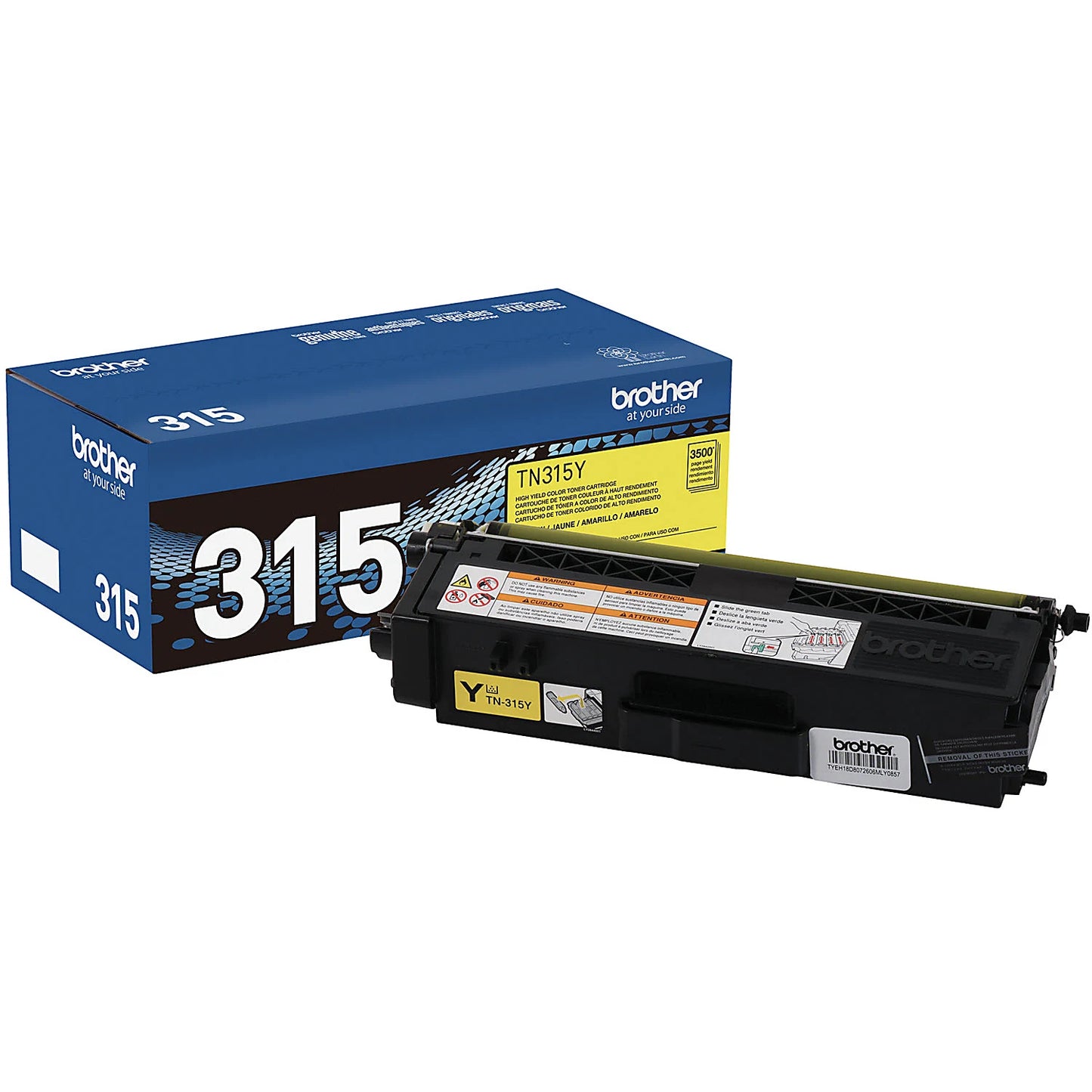 Genuine Brother TN315Y High Yield Yellow Toner Cartridge (3,500 pages) Image 1