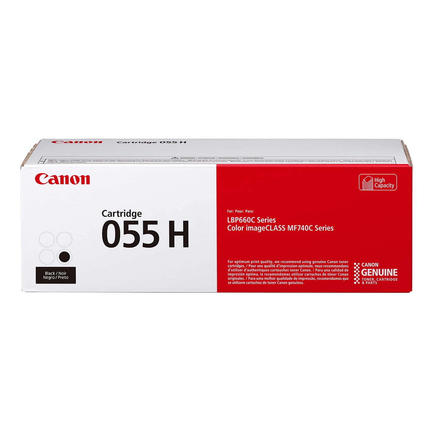 Genuine Canon 055H Black High Yield Black Toner Cartridge (7,600 pages) Image 1