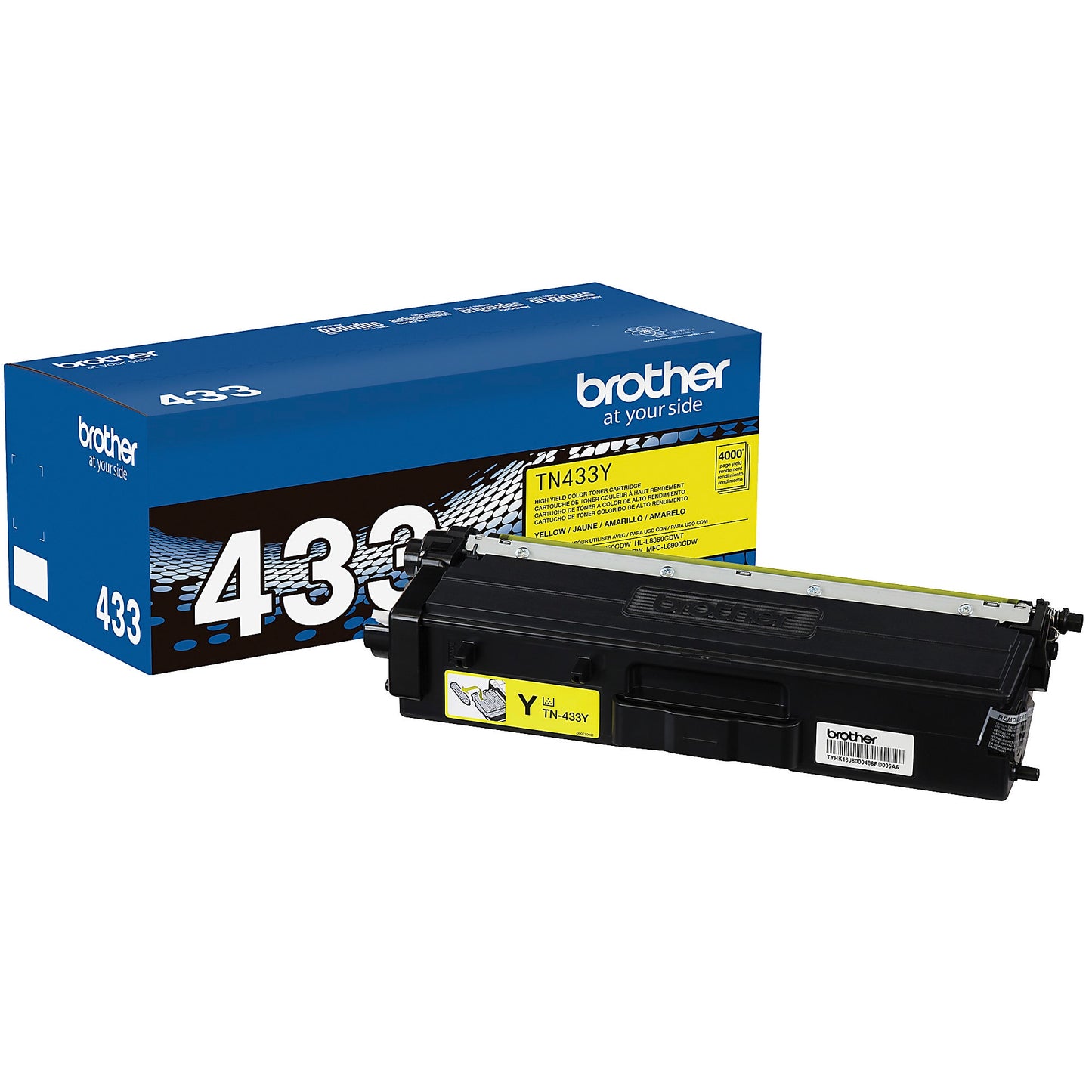 Genuine Brother TN433Y Yellow Toner Cartridge (4,000 pages) Image 1