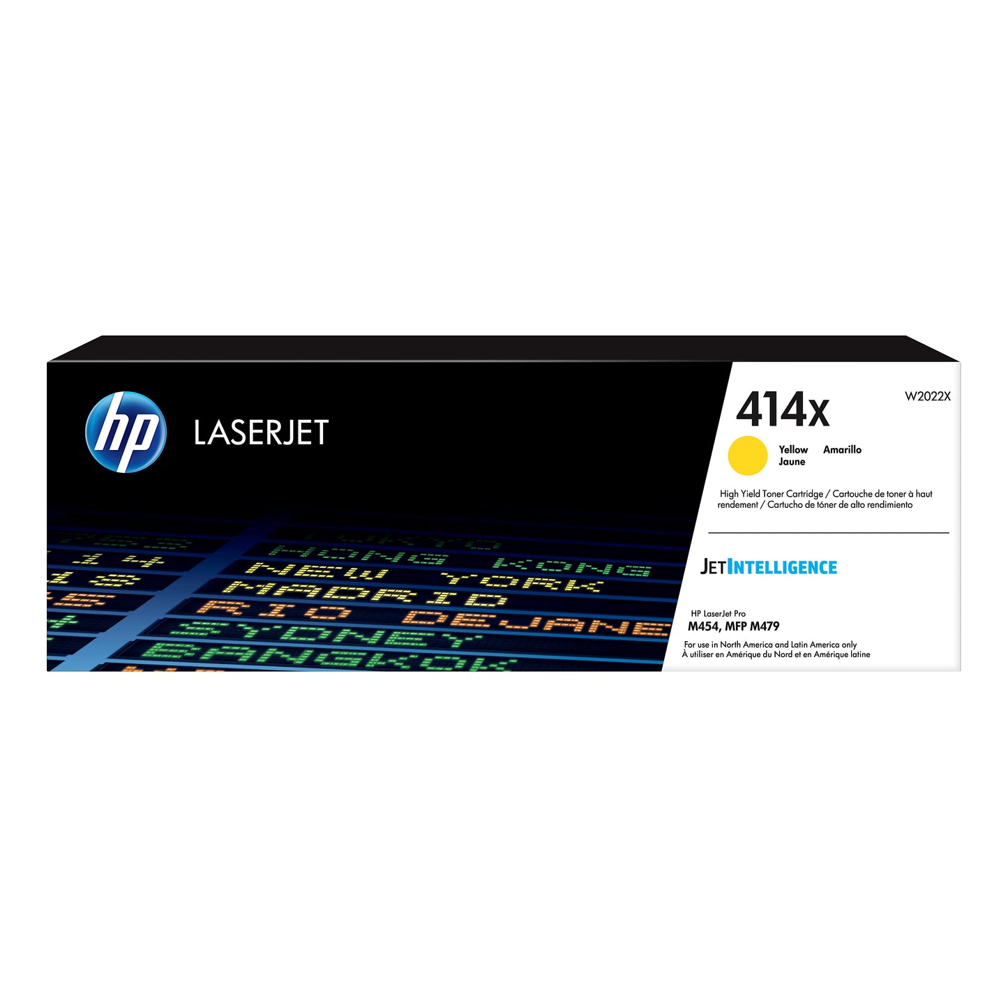 Genuine HP 414X High Yield Yellow Toner Cartridge, W2022X (6,000 pages) Image 1