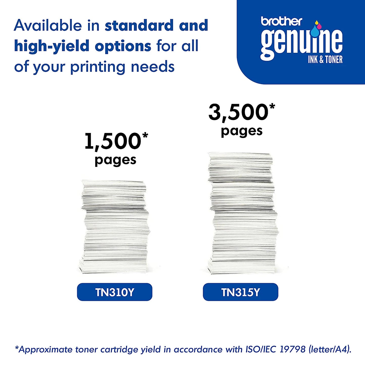 Genuine Brother TN315Y High Yield Yellow Toner Cartridge (3,500 pages) Image 7