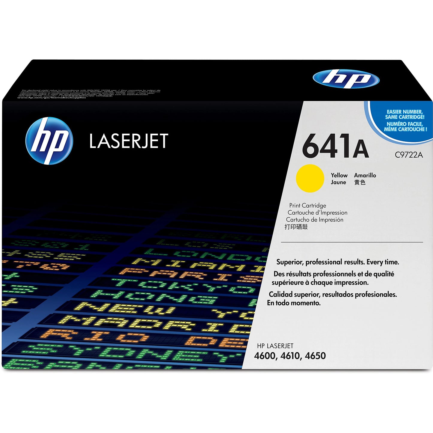 Genuine HP 641A Yellow Toner Cartridge, C9722A (8,000 pages)