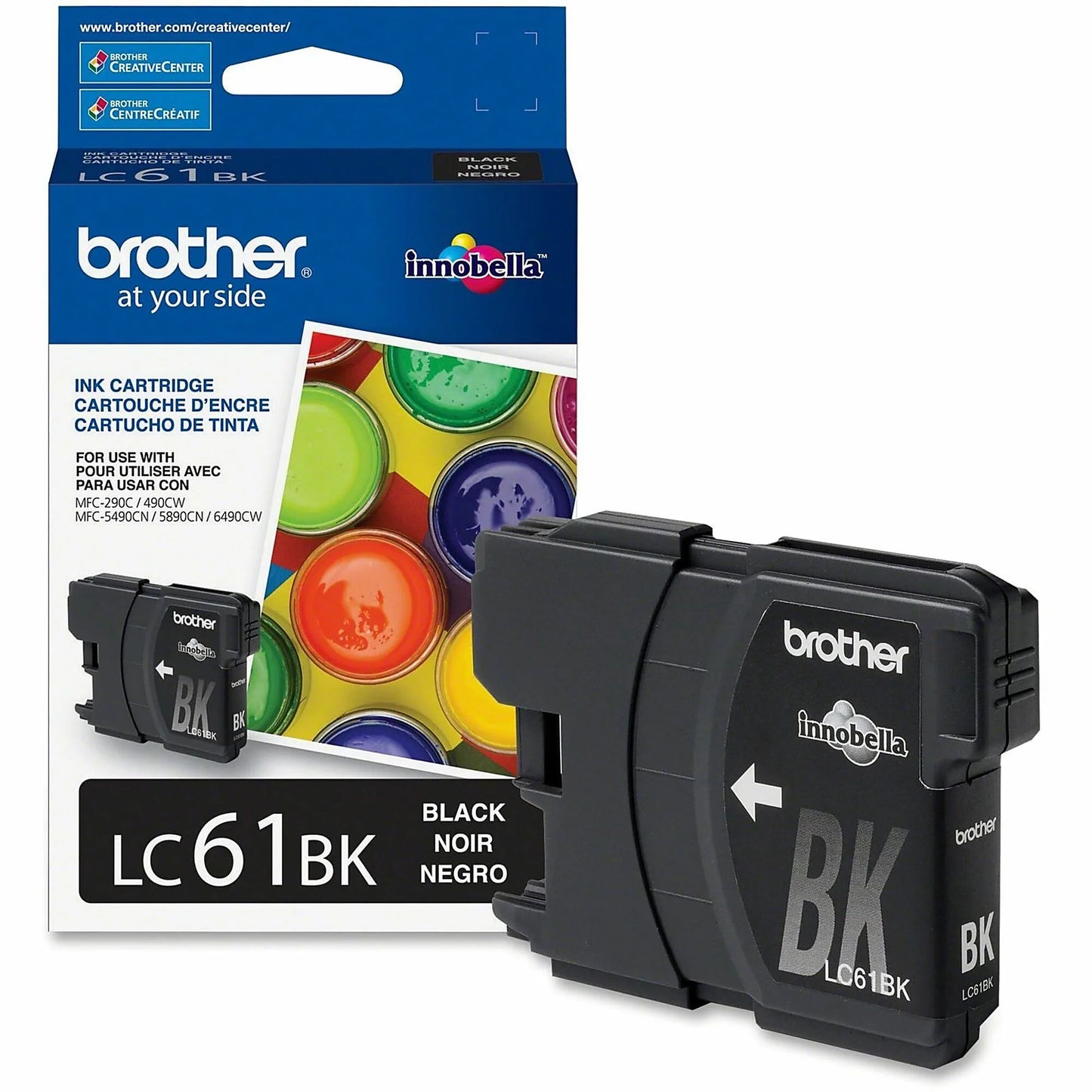 Genuine Brother LC61BK Black Ink Cartridge (450 pages)
