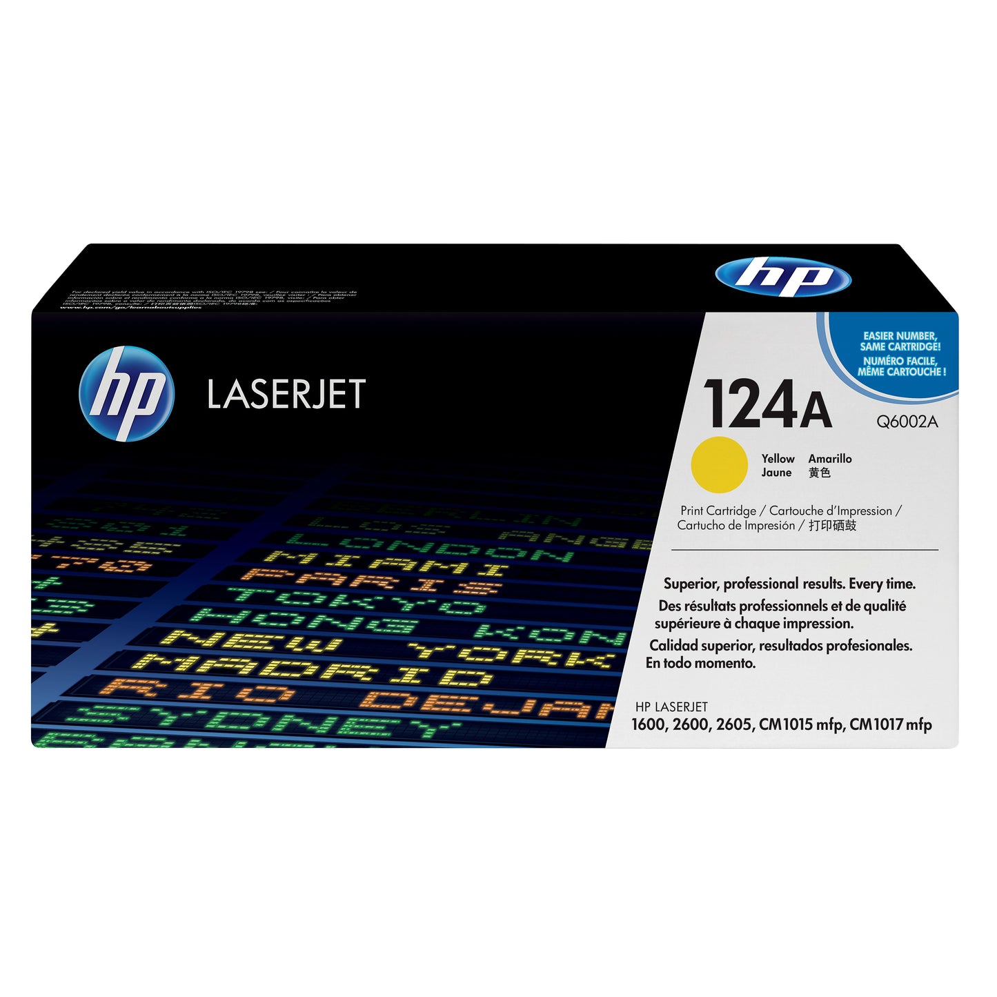 Genuine HP 124A Yellow Toner Cartridge, Q6002A (2,000 pages) Image 1