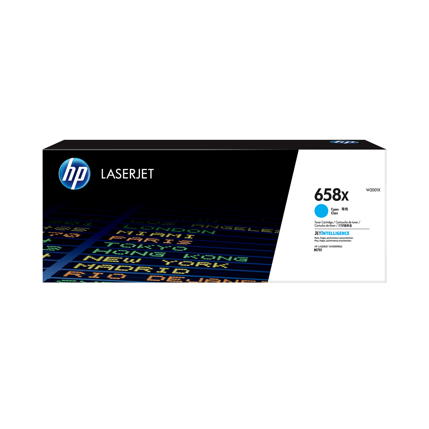 Genuine HP 658X High Yield Cyan Toner Cartridge, W2001X (28,000 pages) Image 1