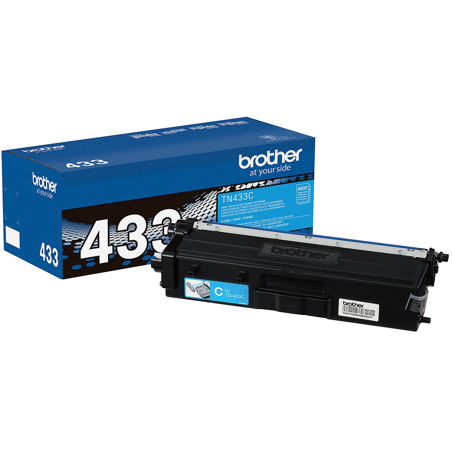 Genuine Brother TN433C Cyan Toner Cartridge (4,000 pages) Image 1