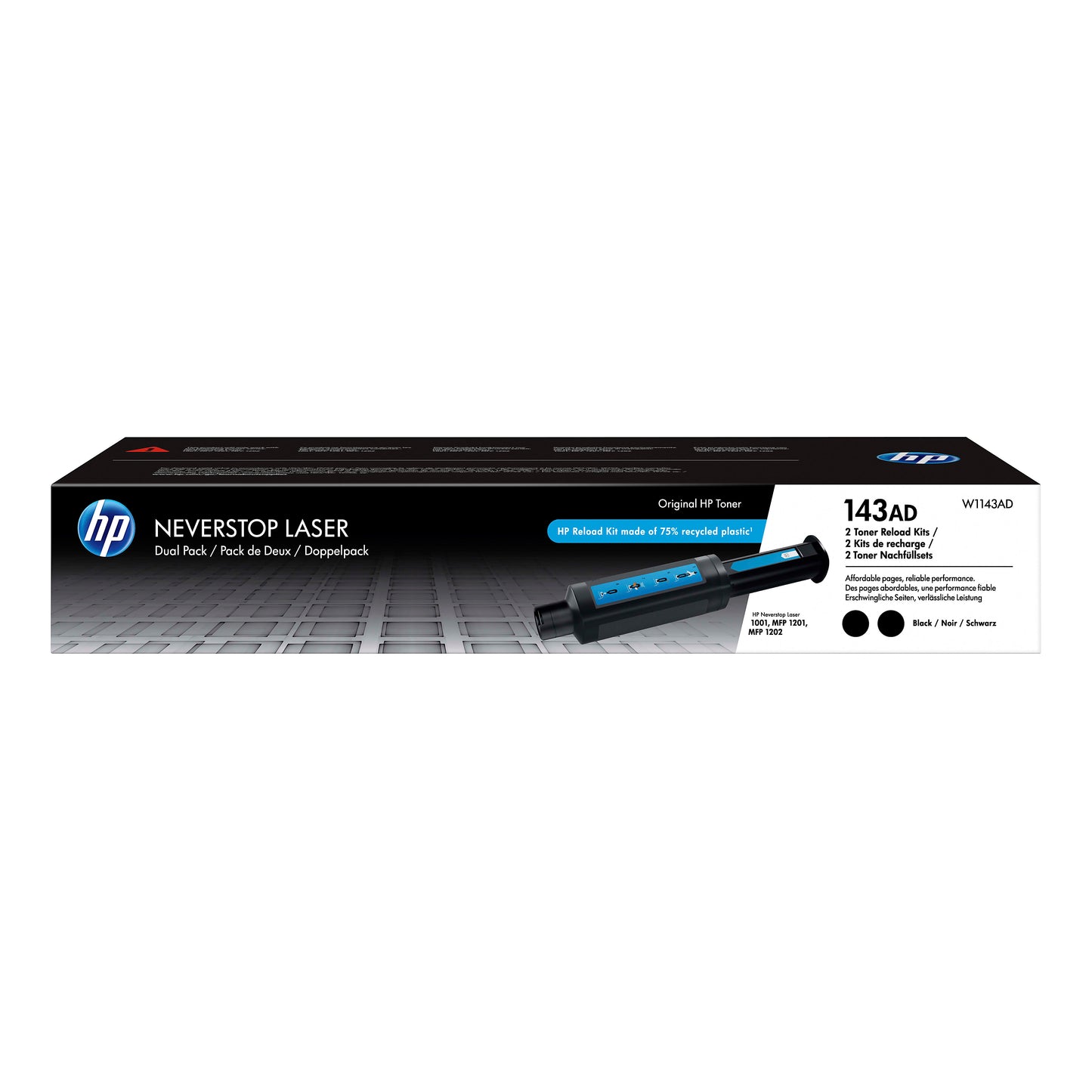 Genuine HP 143A Black Toner Cartridge, W1143AD (5,000 pages) Image 1