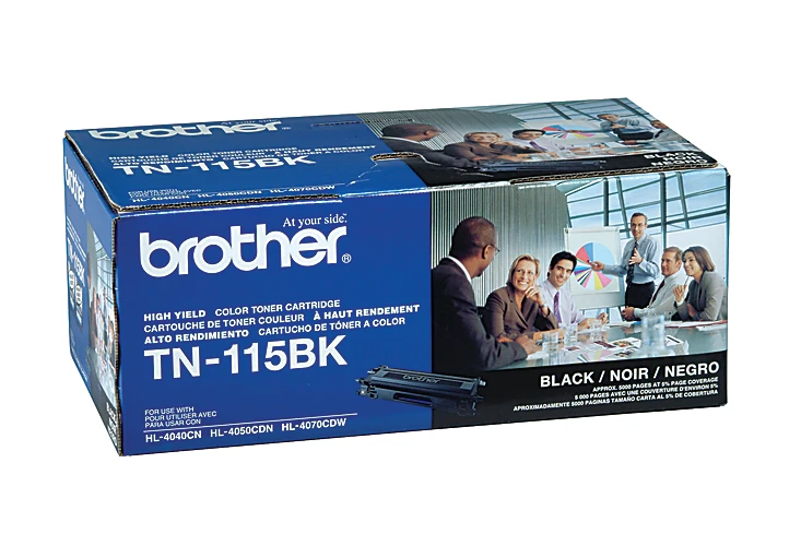 Genuine Brother TN115BK High Yield Black Toner Cartridge (4,000 pages)