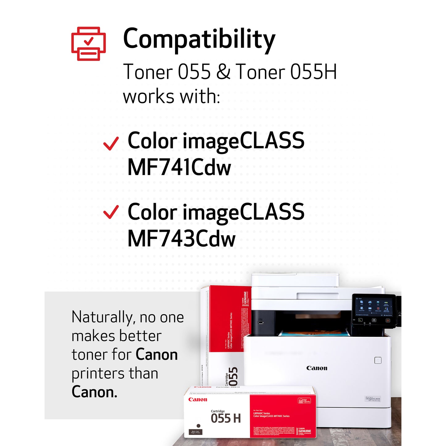 Genuine Canon 055 Black Black Toner Cartridge (2,300 pages) Image 4