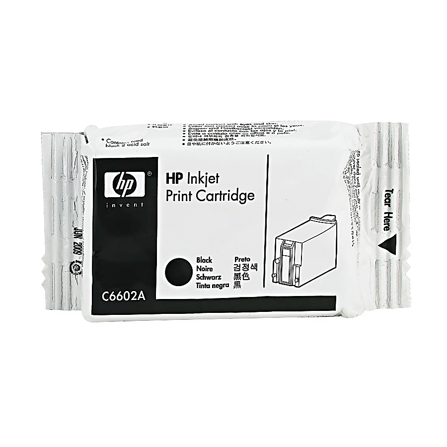 Genuine HP C6602A Black Ink Cartridge (500 pages)