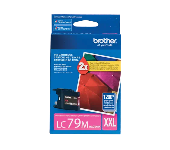Genuine Brother LC79M Magenta Ink Cartridge (1,200 pages)