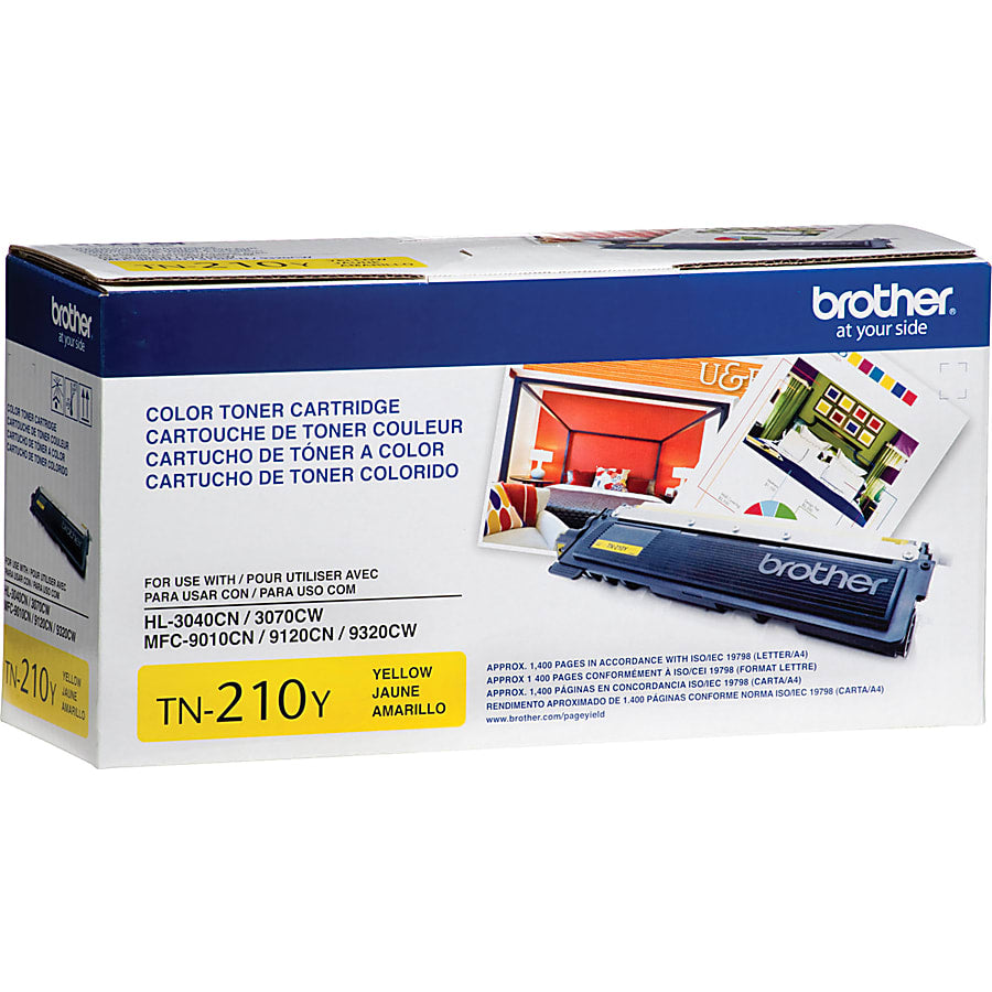 Genuine Brother TN210Y Yellow Toner Cartridge (1,400 pages)